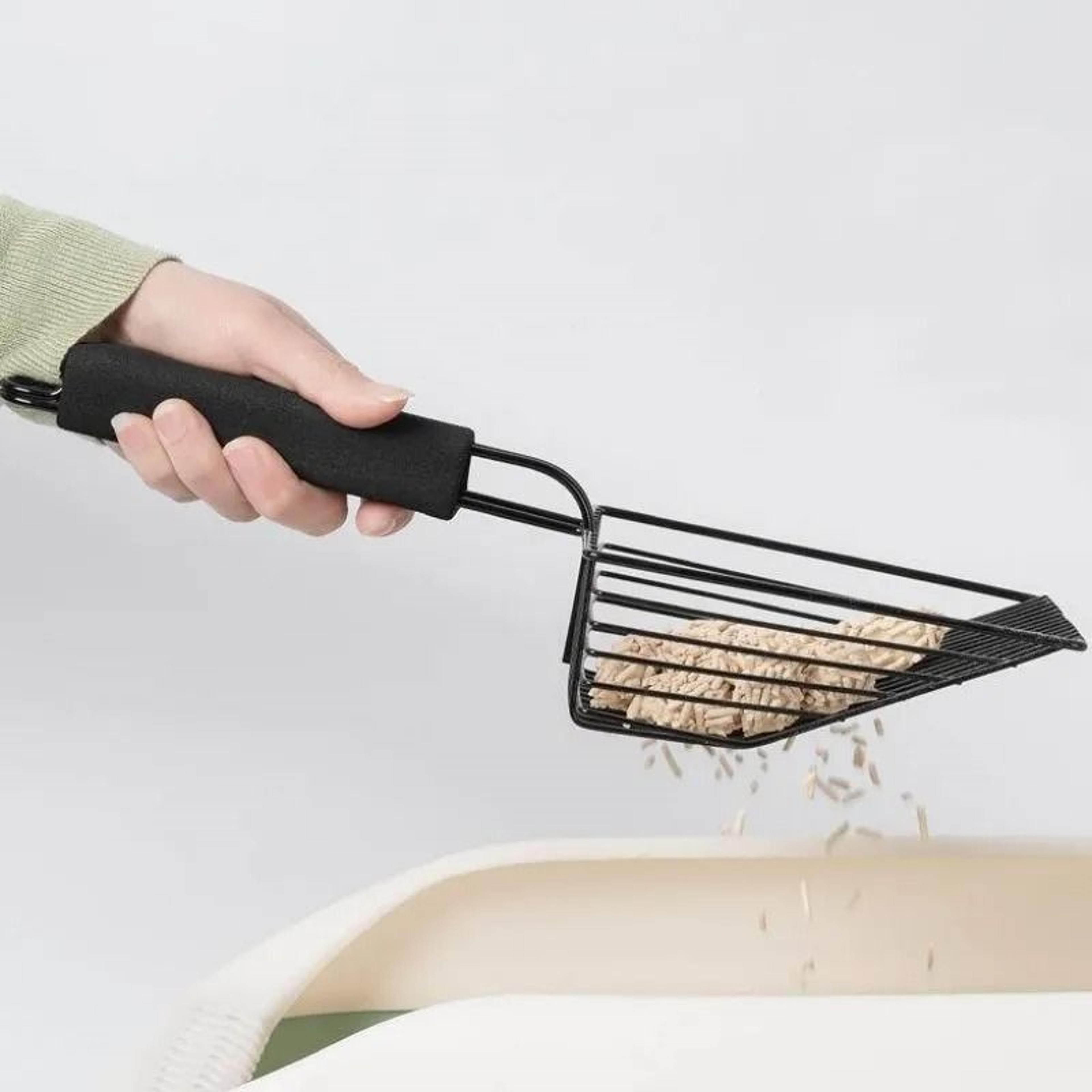 Heavy Duty Stainless Steel Cat Litter Scoop With Comfort Grip Handle 1