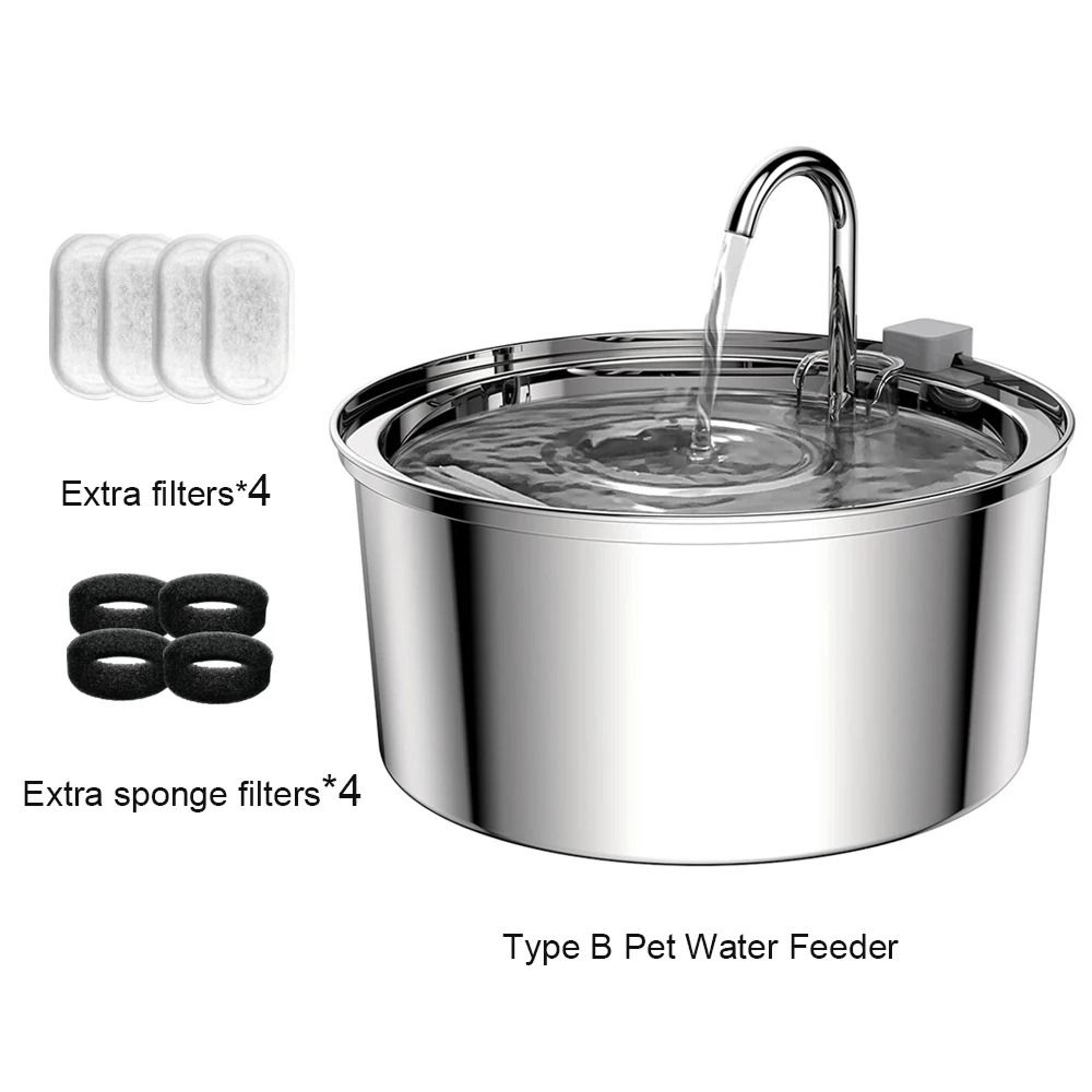 HydraFlow 32L Cordless Stainless Steel Pet Water Fountain With Motion Sensor 11