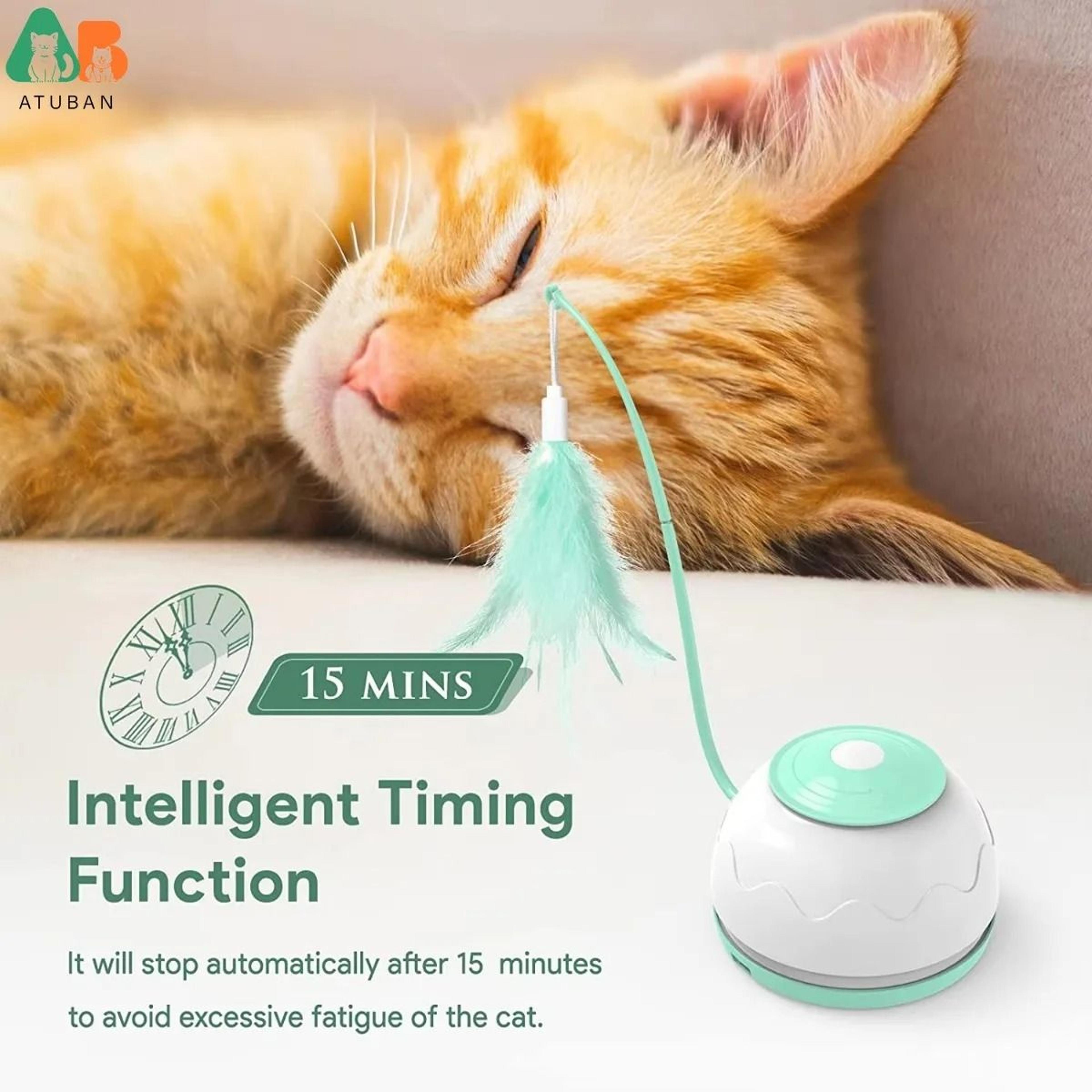 WhiskerChase Automatic Motion Wand Cat Toy With 4 Play Modes 4