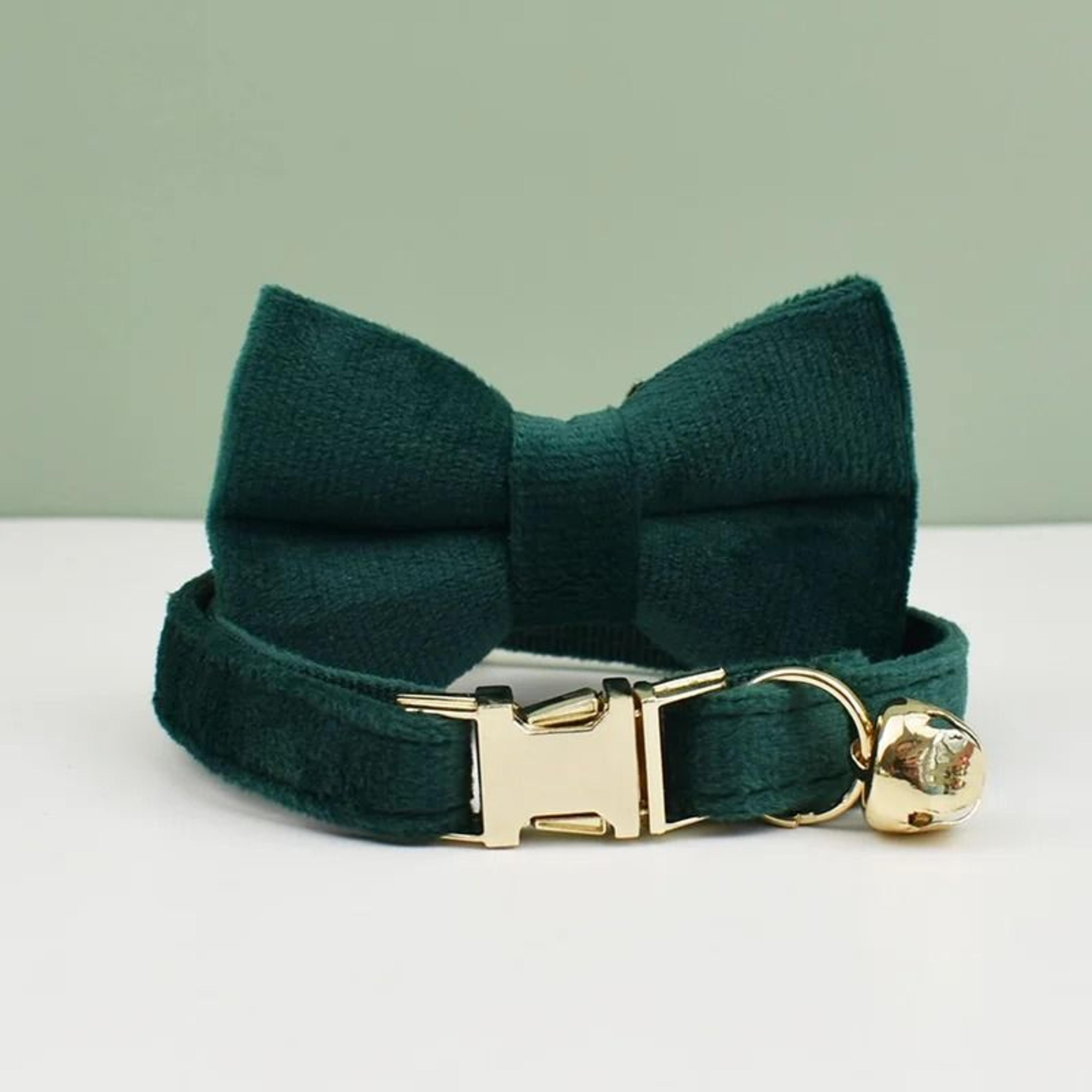VelvetCharm Personalized Cat Collar With Bow And Bell 16