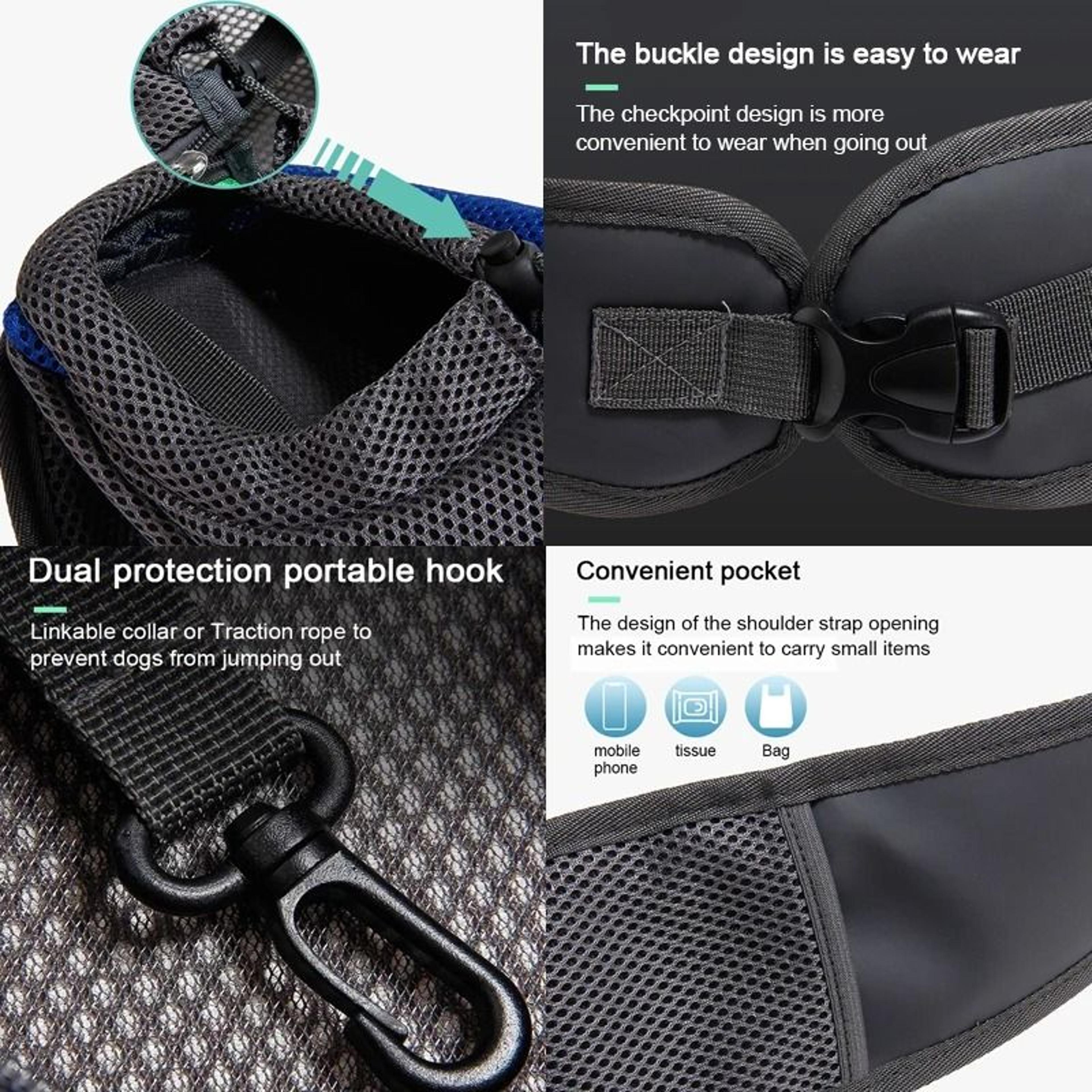PawVoyage Mesh Pet Carrier Backpack  Crossbody Travel Sling Bag 1