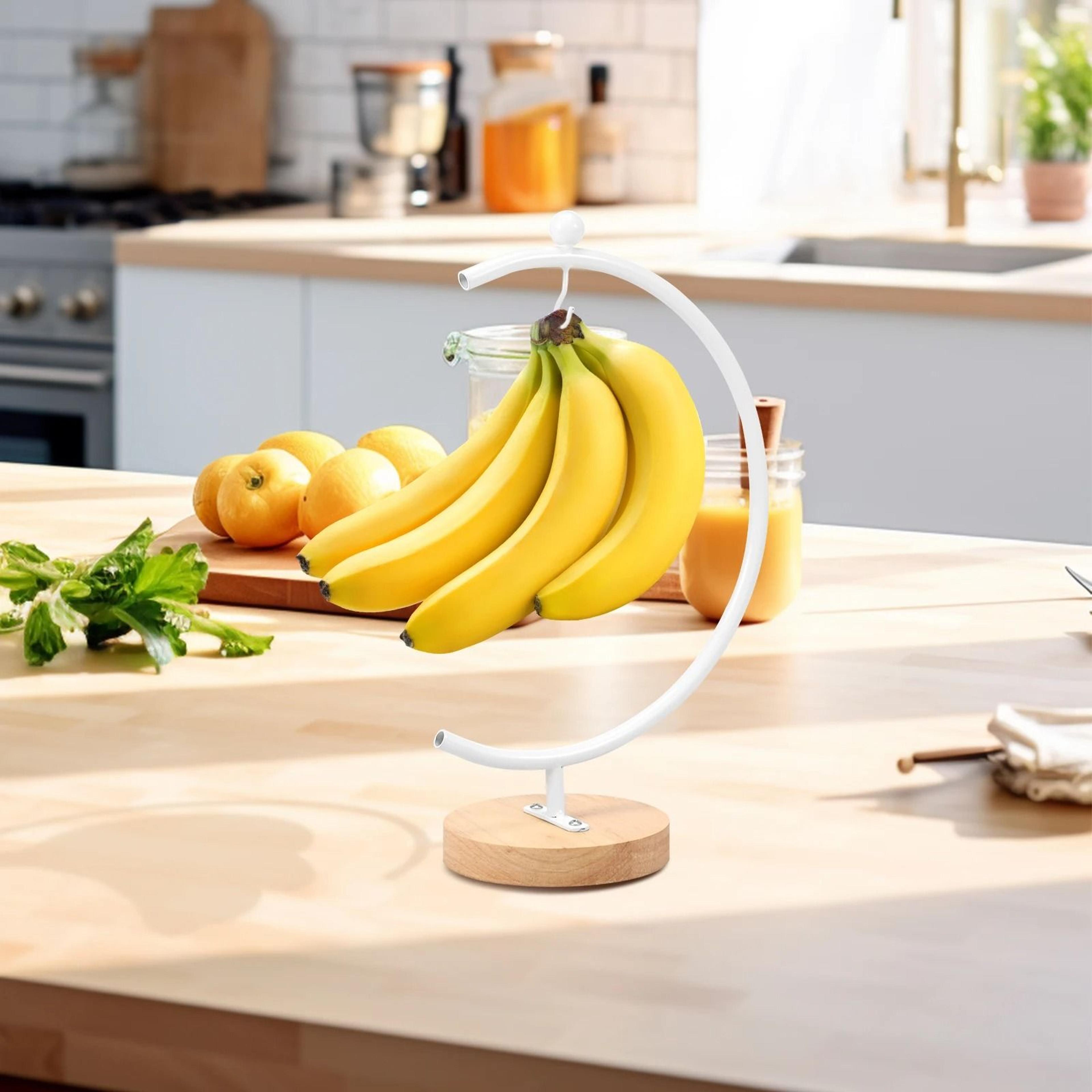 Moon Shape Banana Holder Stand For Fresh Fruit Storage And Kitchen Counter Organization 8