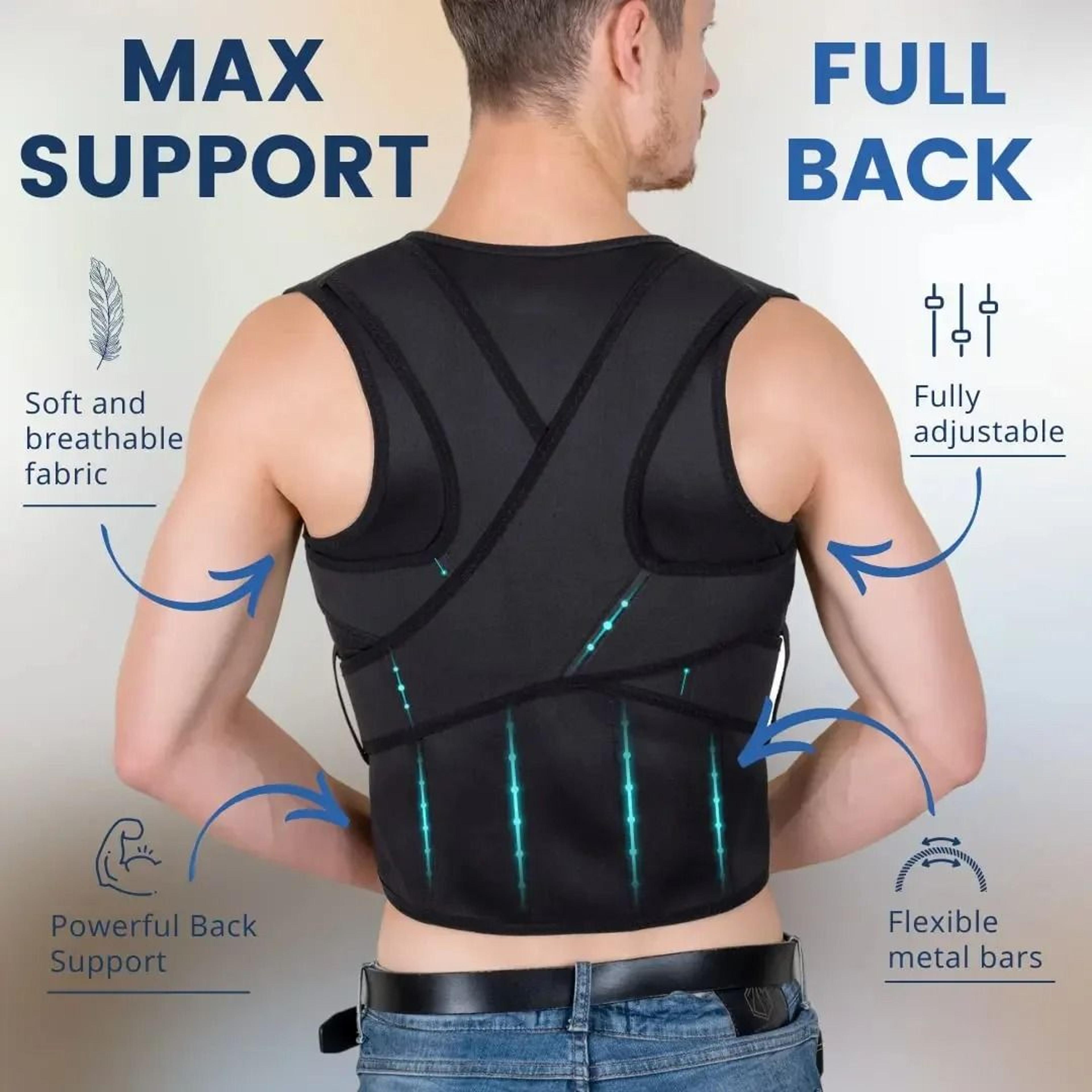 Full Back Posture Corrector Brace For Upper And Lower Back Support 1