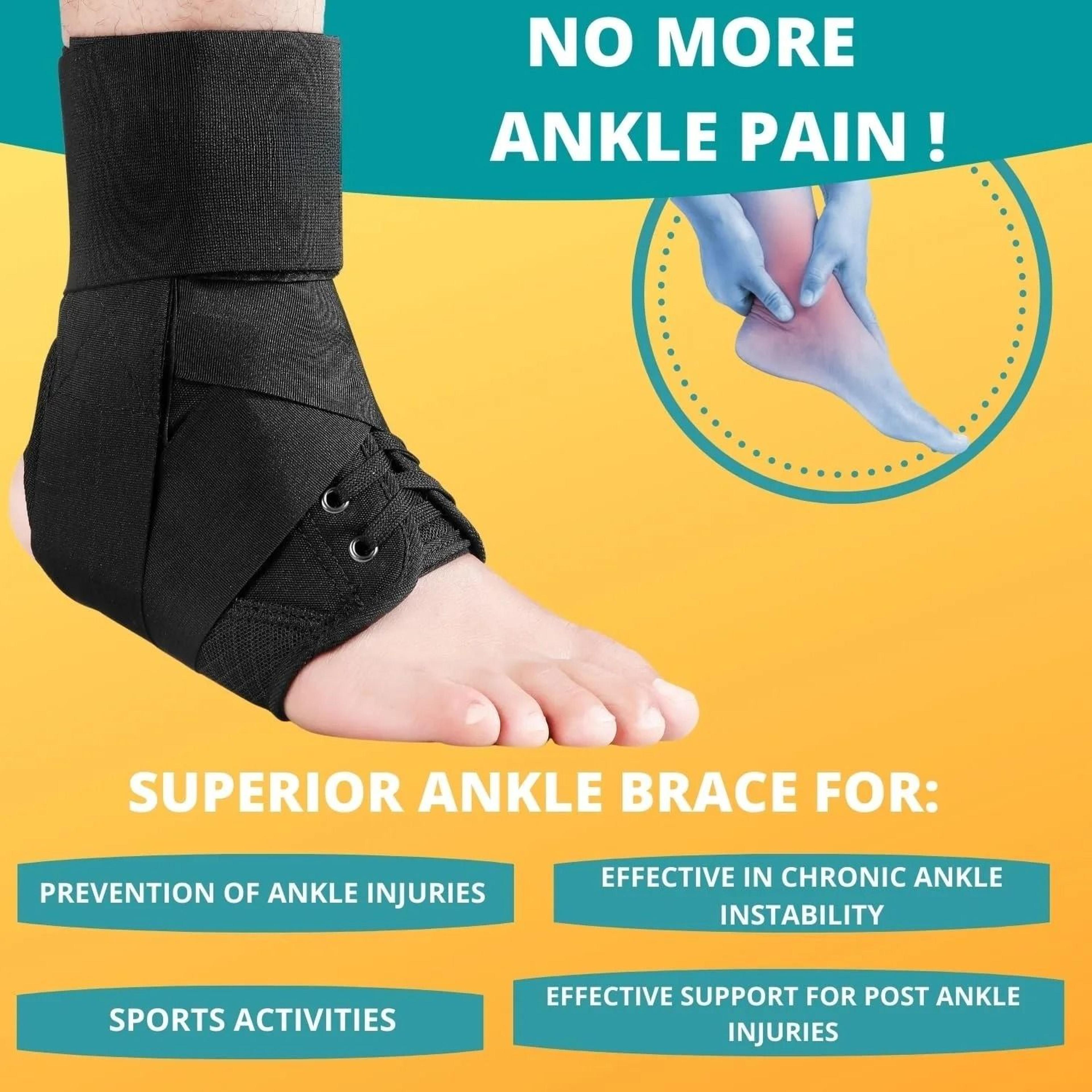 Adjustable Lace Up Ankle Support Brace For Sports And Daily Stability 4