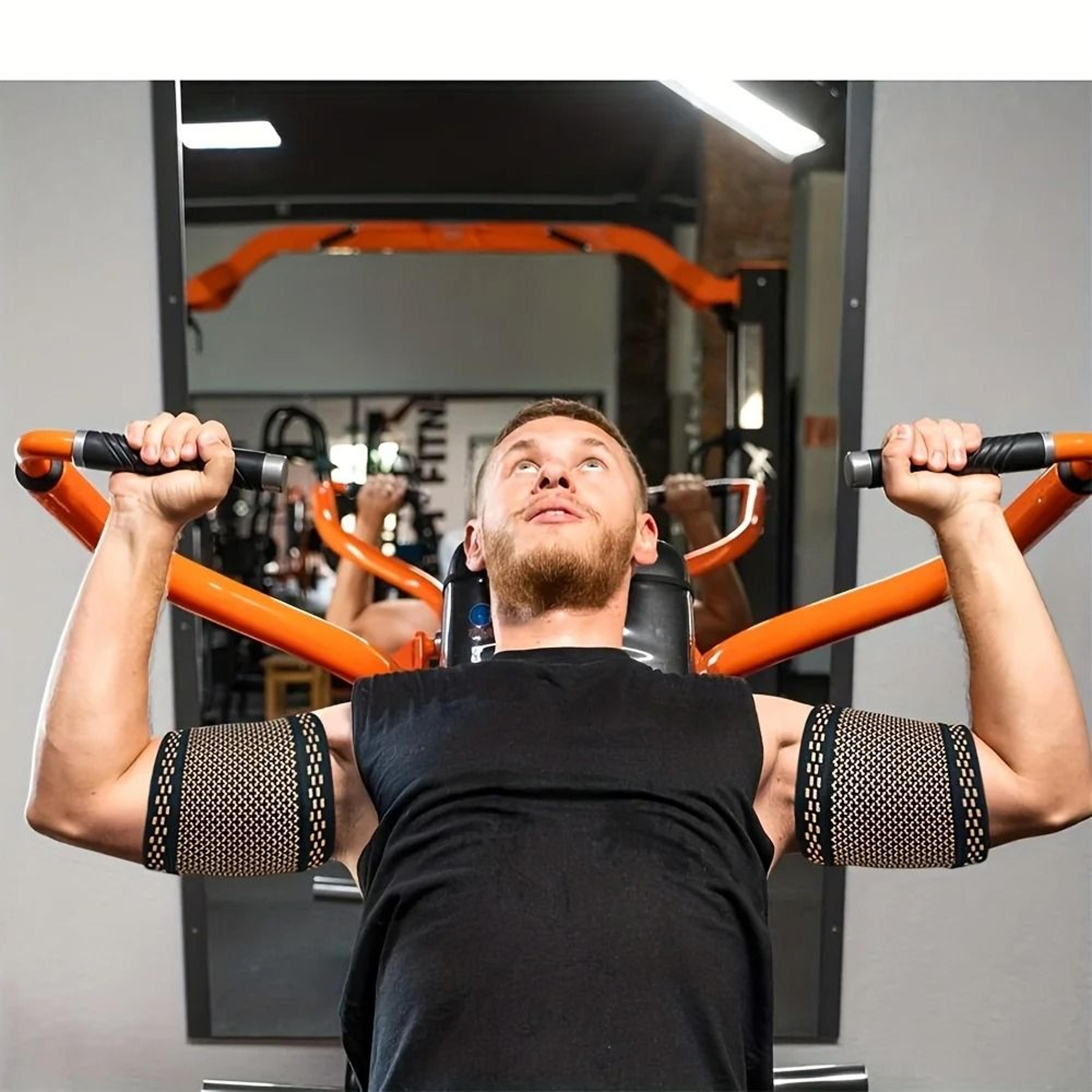 Copper Infused Bicep Compression Sleeve For Sports And Arm Support 4