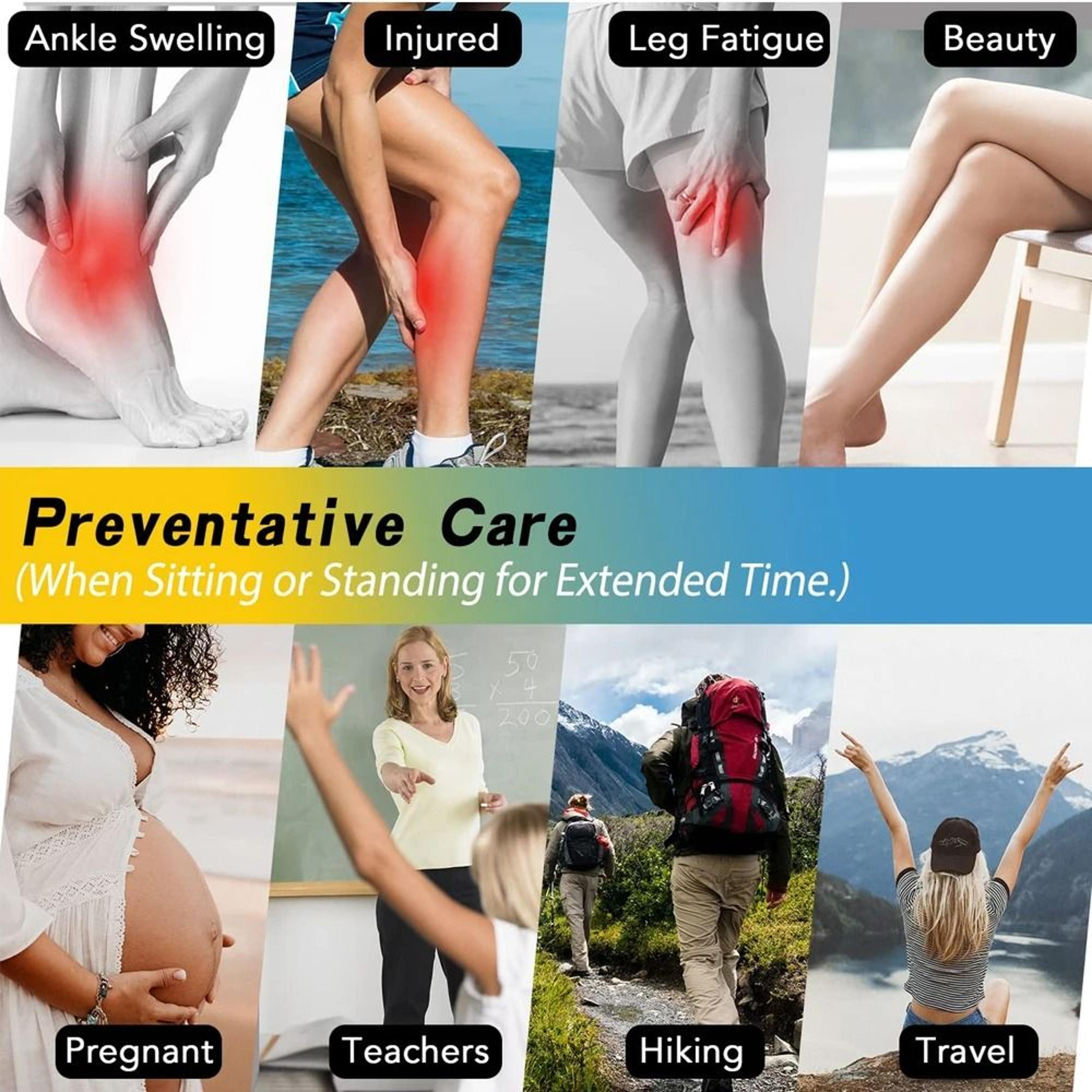 Thigh High Compression Stockings With Silicone Grip 20 To 30 MmHg 6
