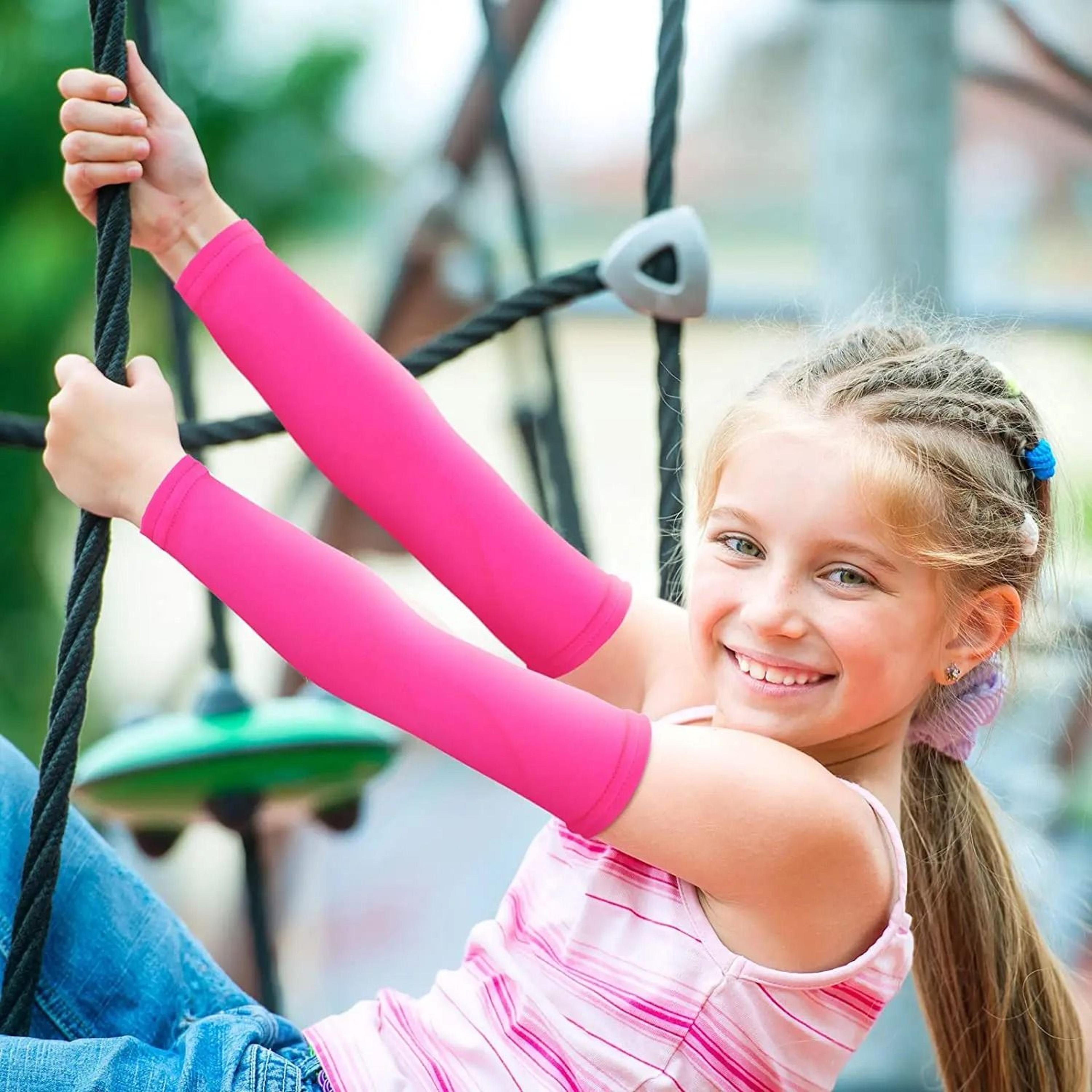 Kids Cooling UV Protection Arm Sleeves For Outdoor Sports 3