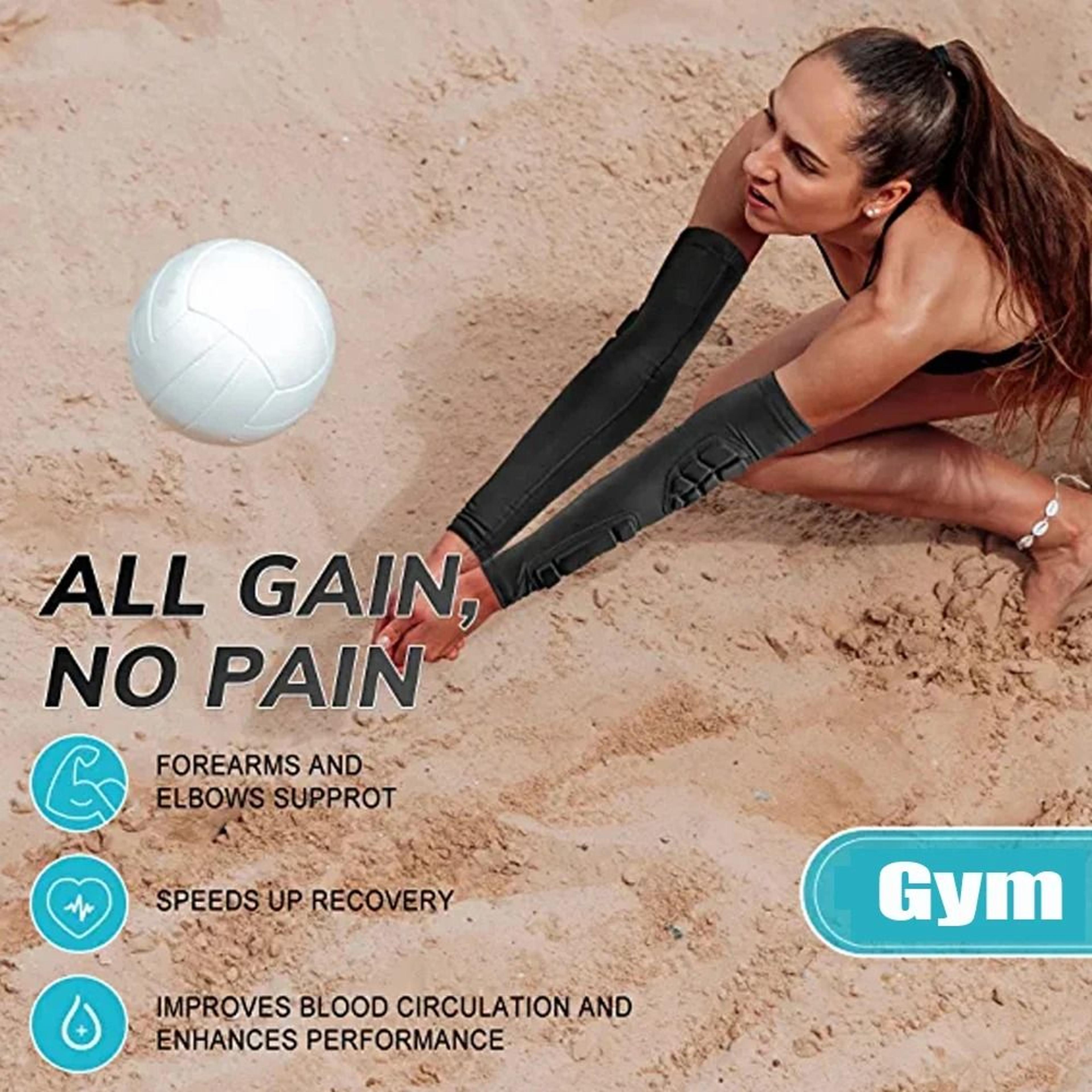 Padded Compression Arm Sleeve For Basketball And Contact Sports 4