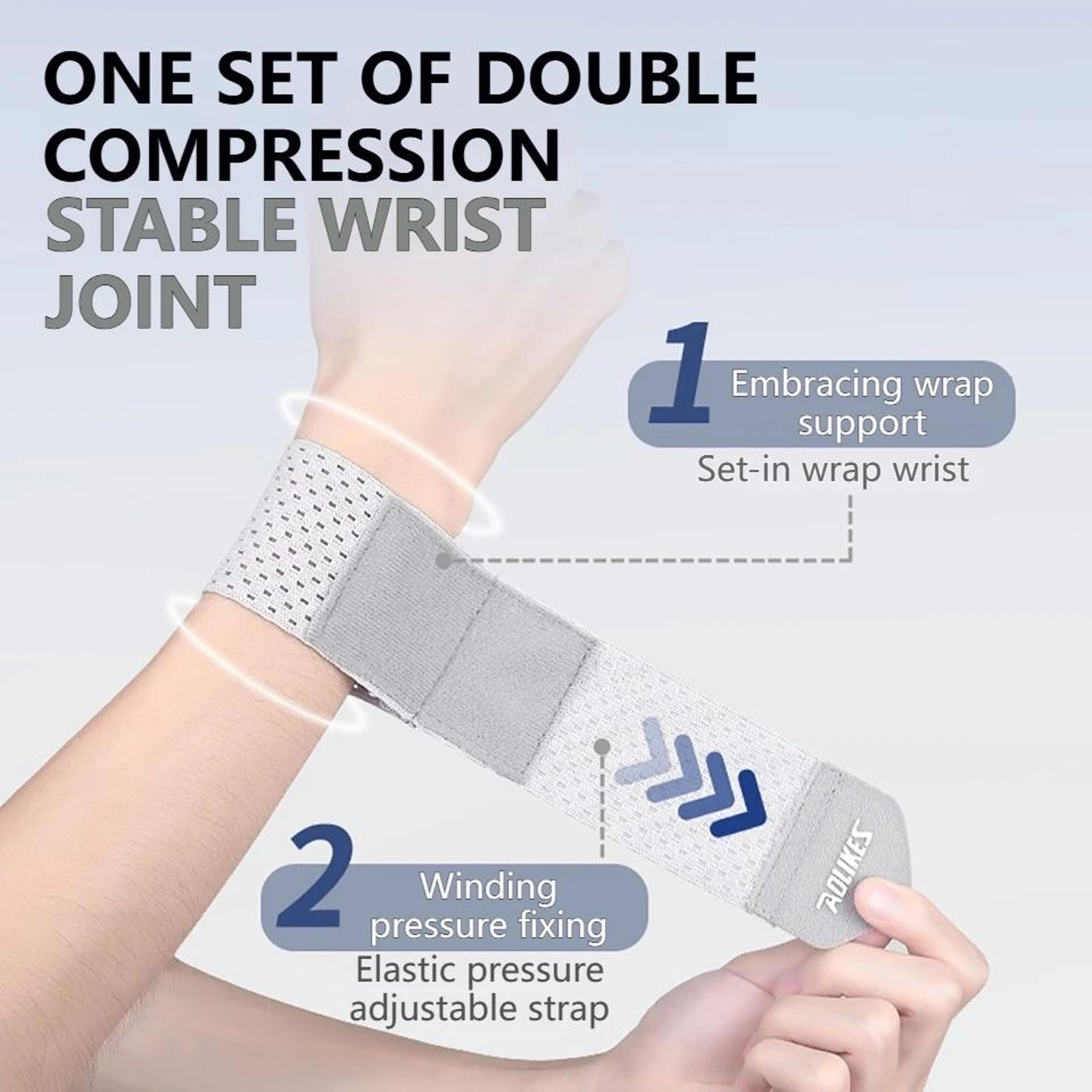 AOLIKES Breathable Compression Wrist Support Sleeve For Sports And Gym 3