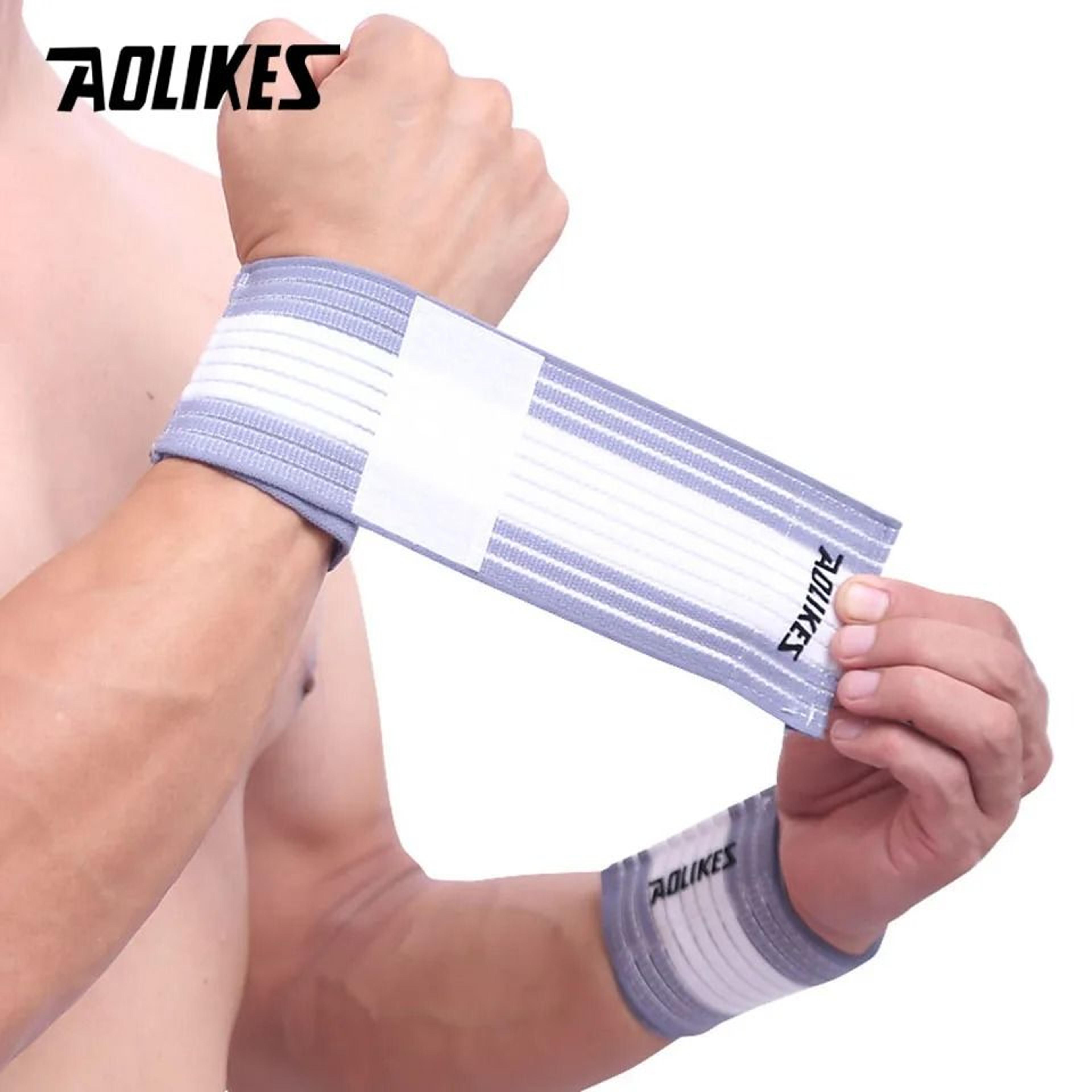 AOLIKES Cotton Elastic Wrist Support Wrap For Sports And Gym 11