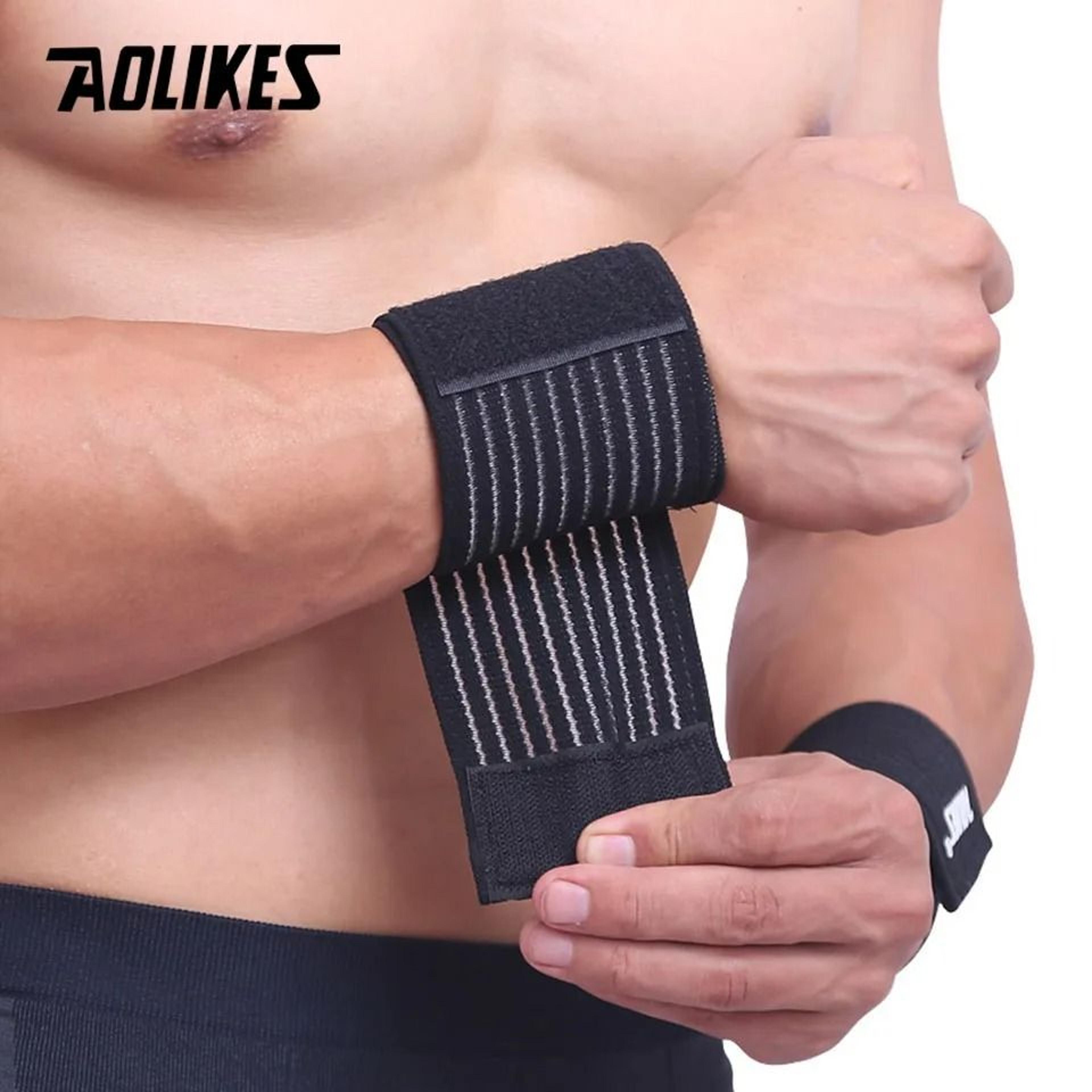 AOLIKES Cotton Elastic Wrist Support Wrap For Sports And Gym 2