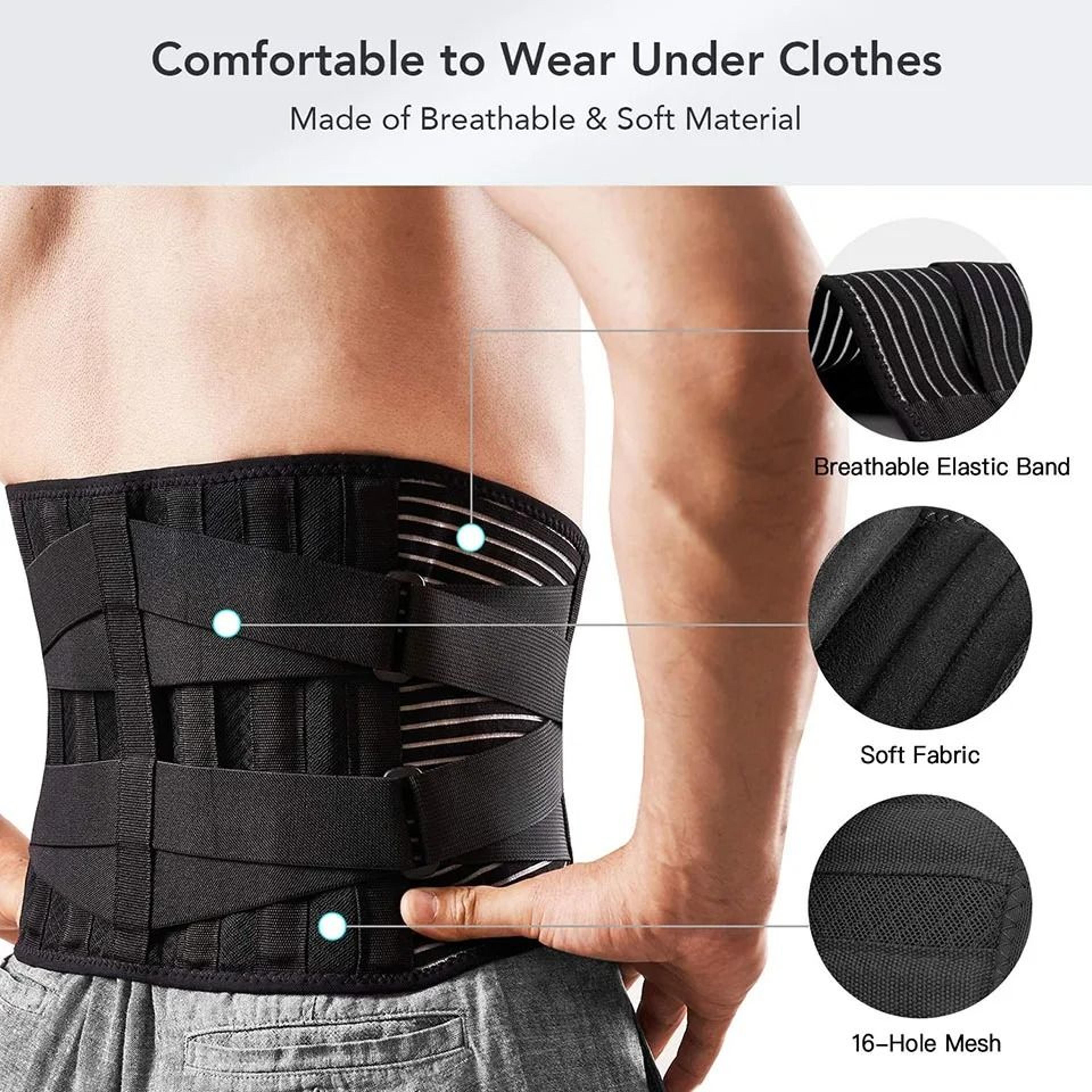 AOLIKES Orthopedic Lumbar Support Belt With 6 Stays For Lower Back Pain Relief 3