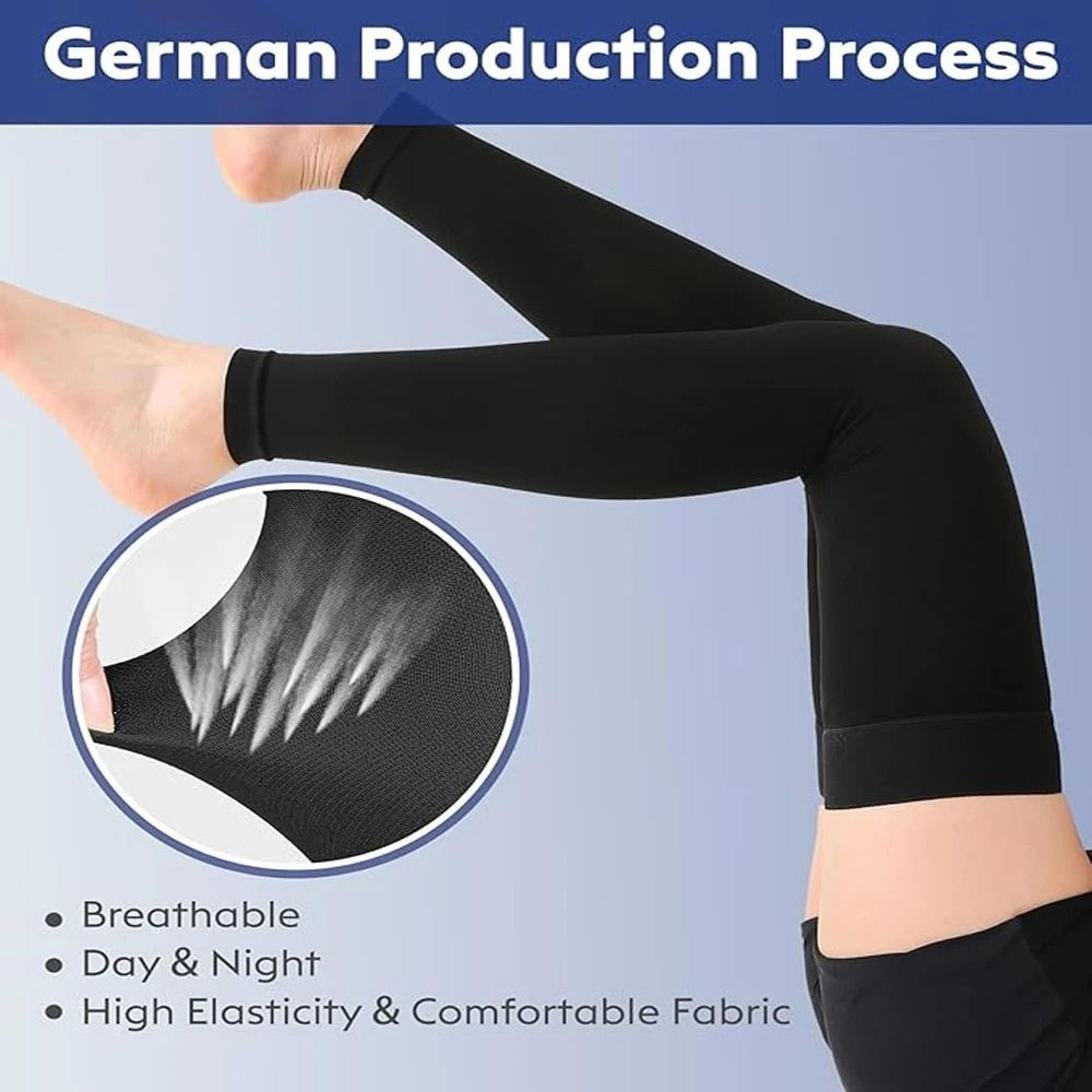 Footless Thigh High Compression Stockings With Silicone Grip 4