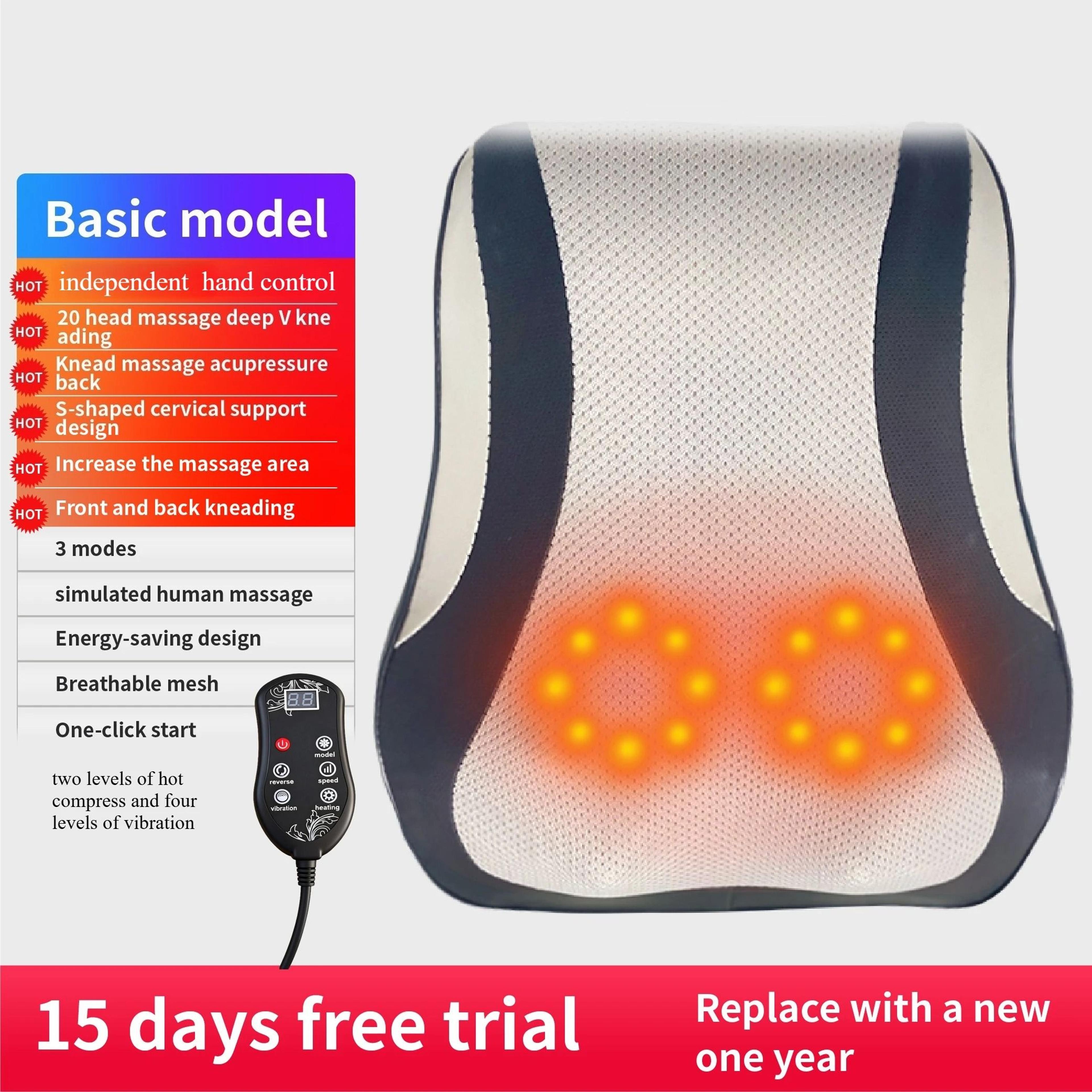 Electric Cervical Traction Massage Pillow With Heat And Vibration 8
