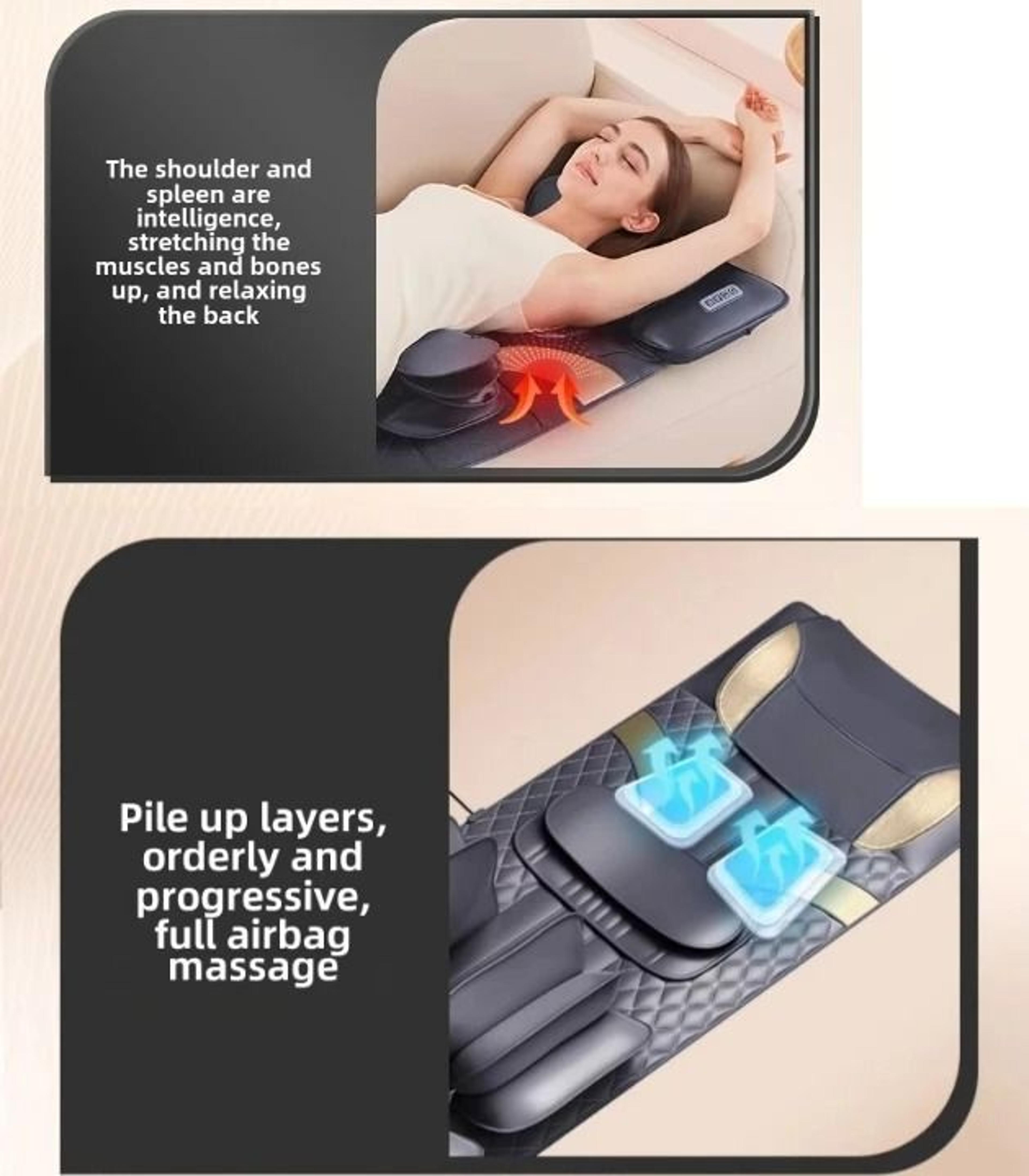 Full Body Massage Mat With Heat Airbags And Lumbar Traction 4