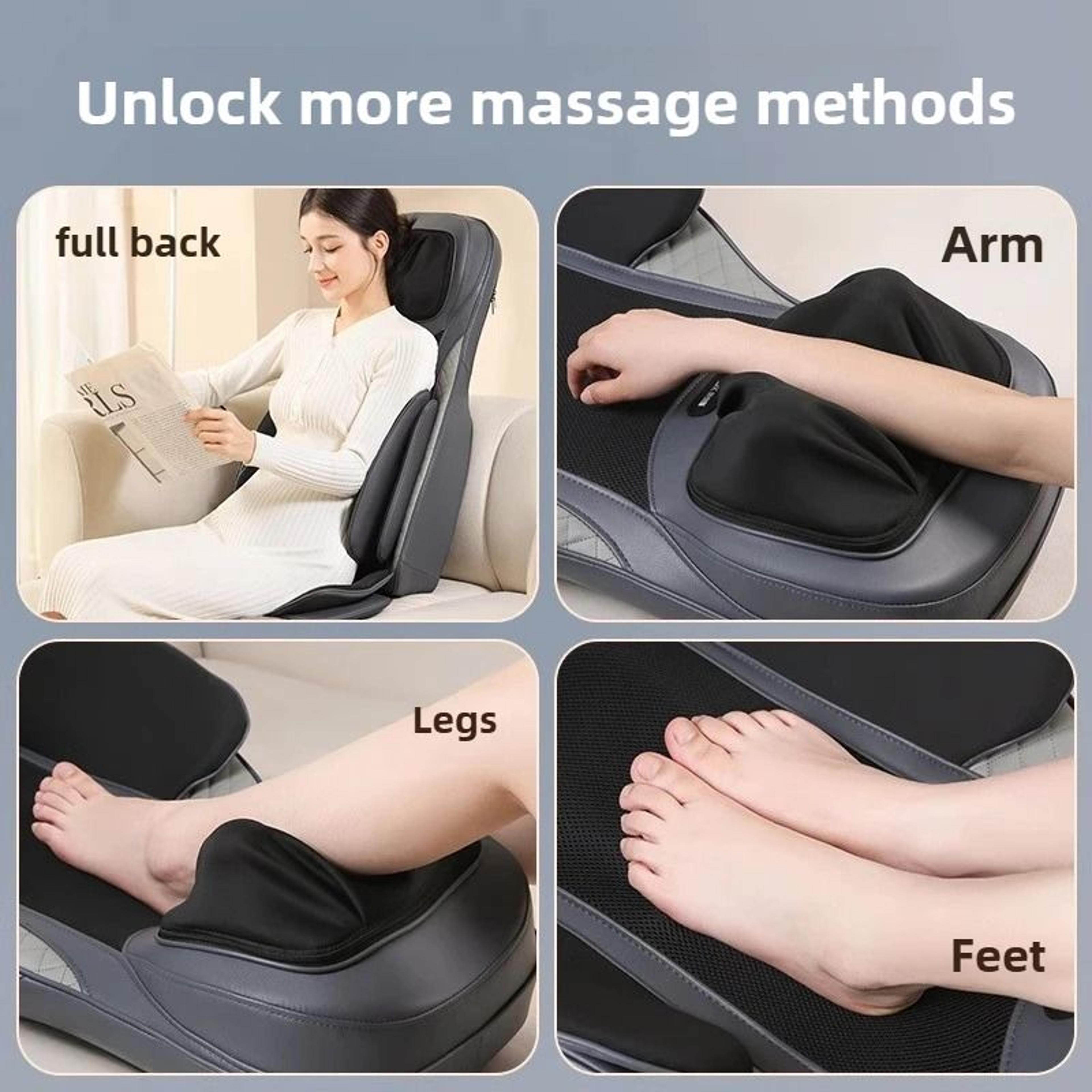 Heated 3D Shiatsu Massage Chair Pad With Airbag Compression 5