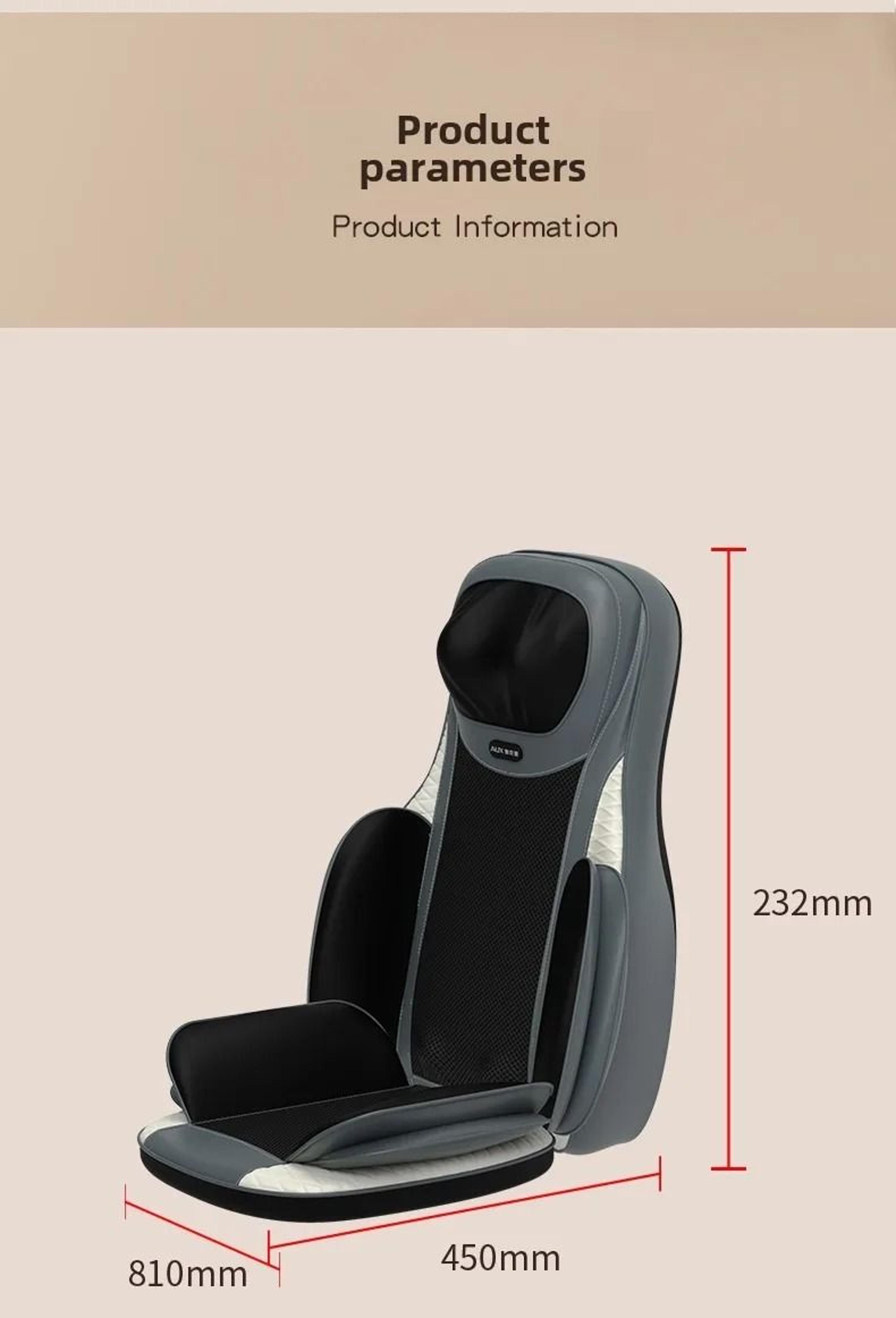 Heated 3D Shiatsu Massage Chair Pad With Airbag Compression 6