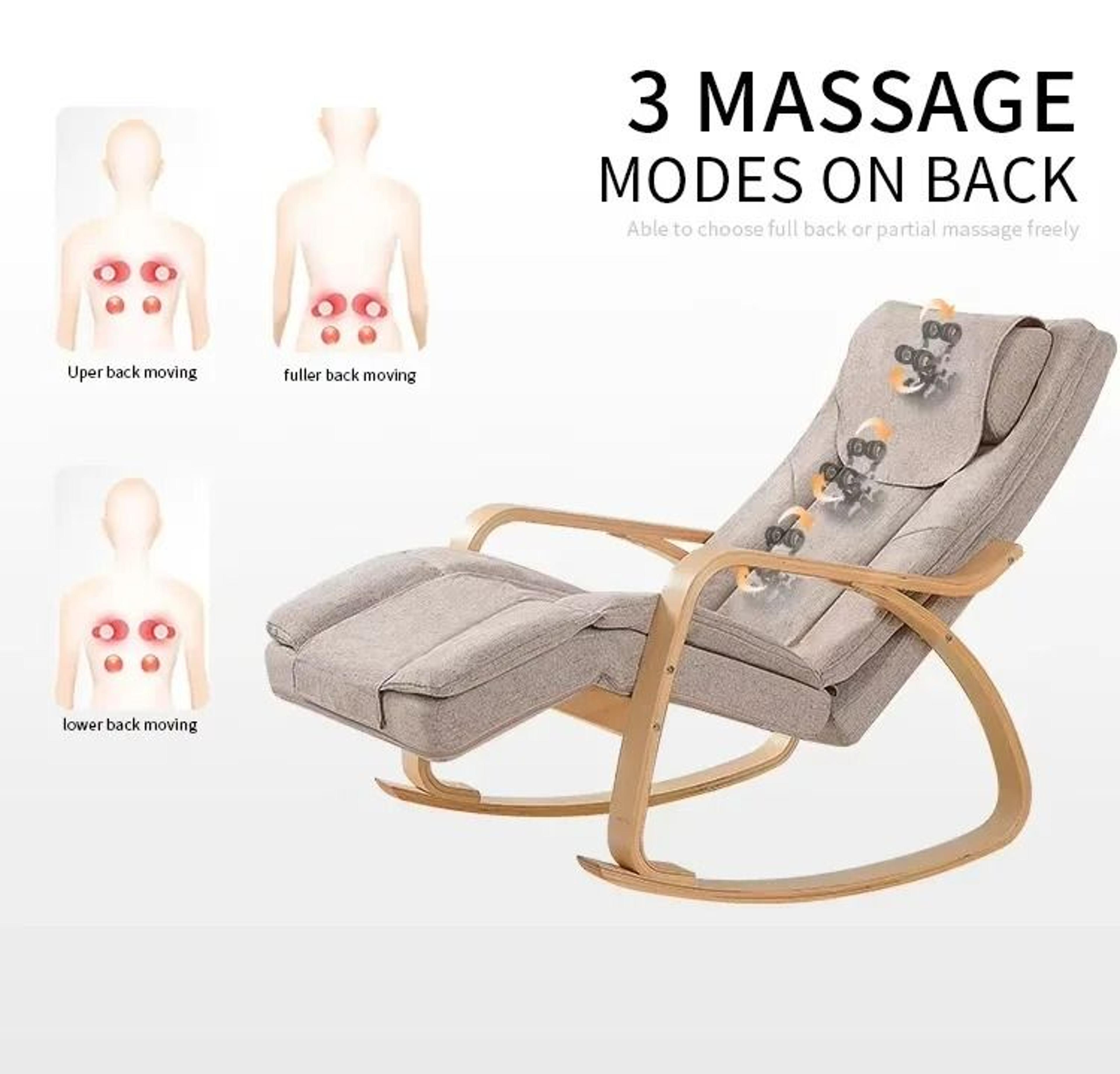 Heated Vibration Massage Rocker Recliner Chair 3
