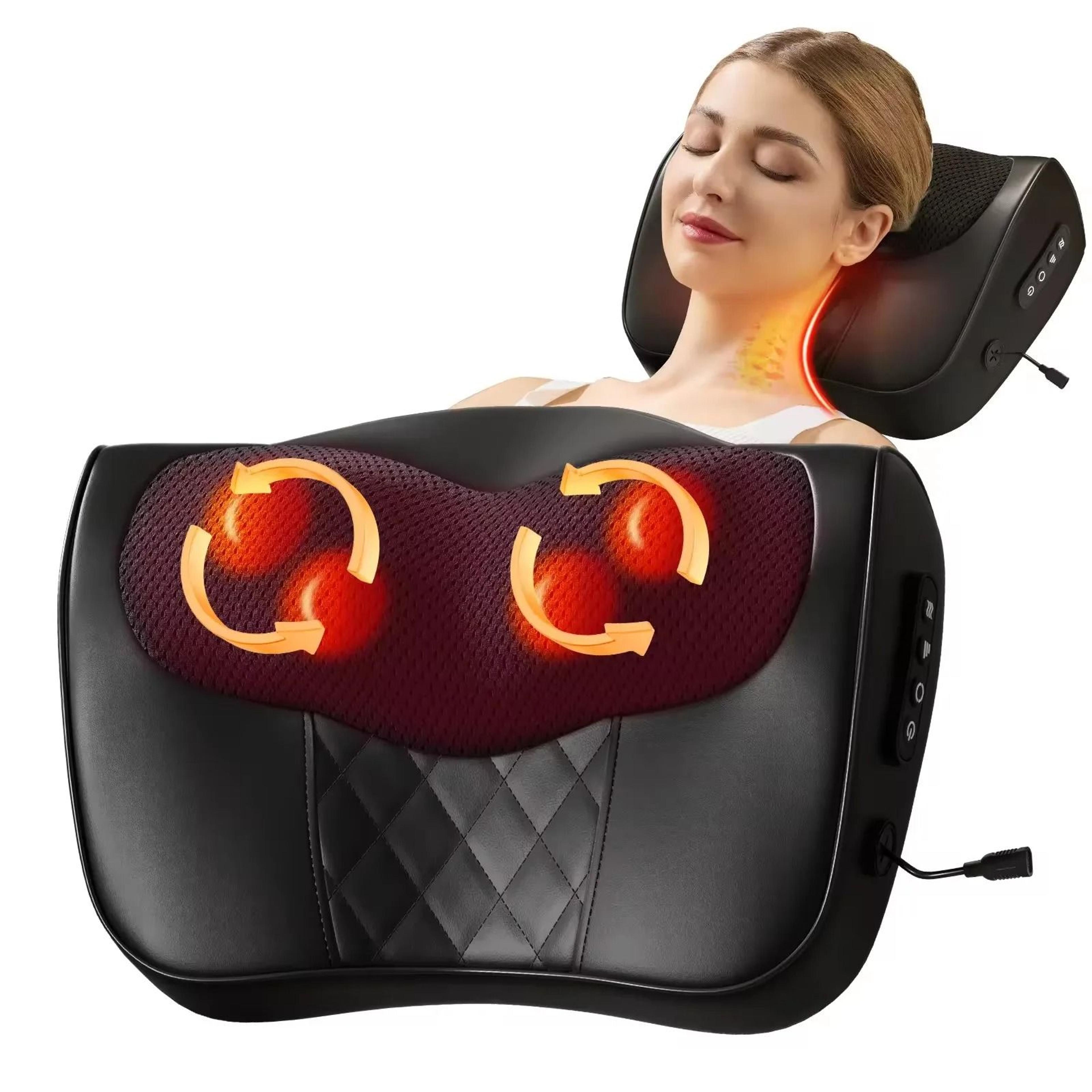 Heated Shiatsu Neck Massage Pillow With Airbag Stretching 12