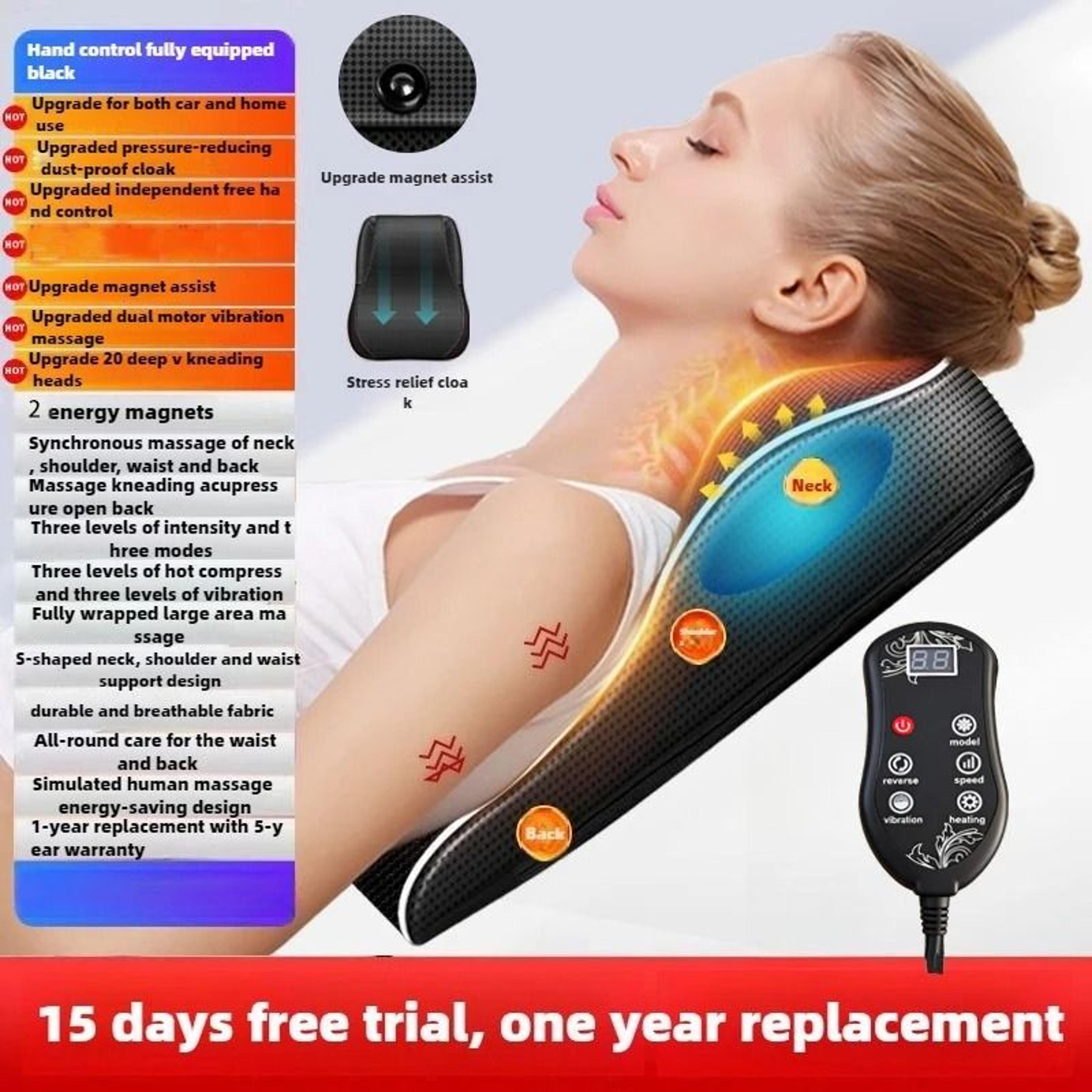 Heated Deep Kneading Neck And Back Massage Pillow 6