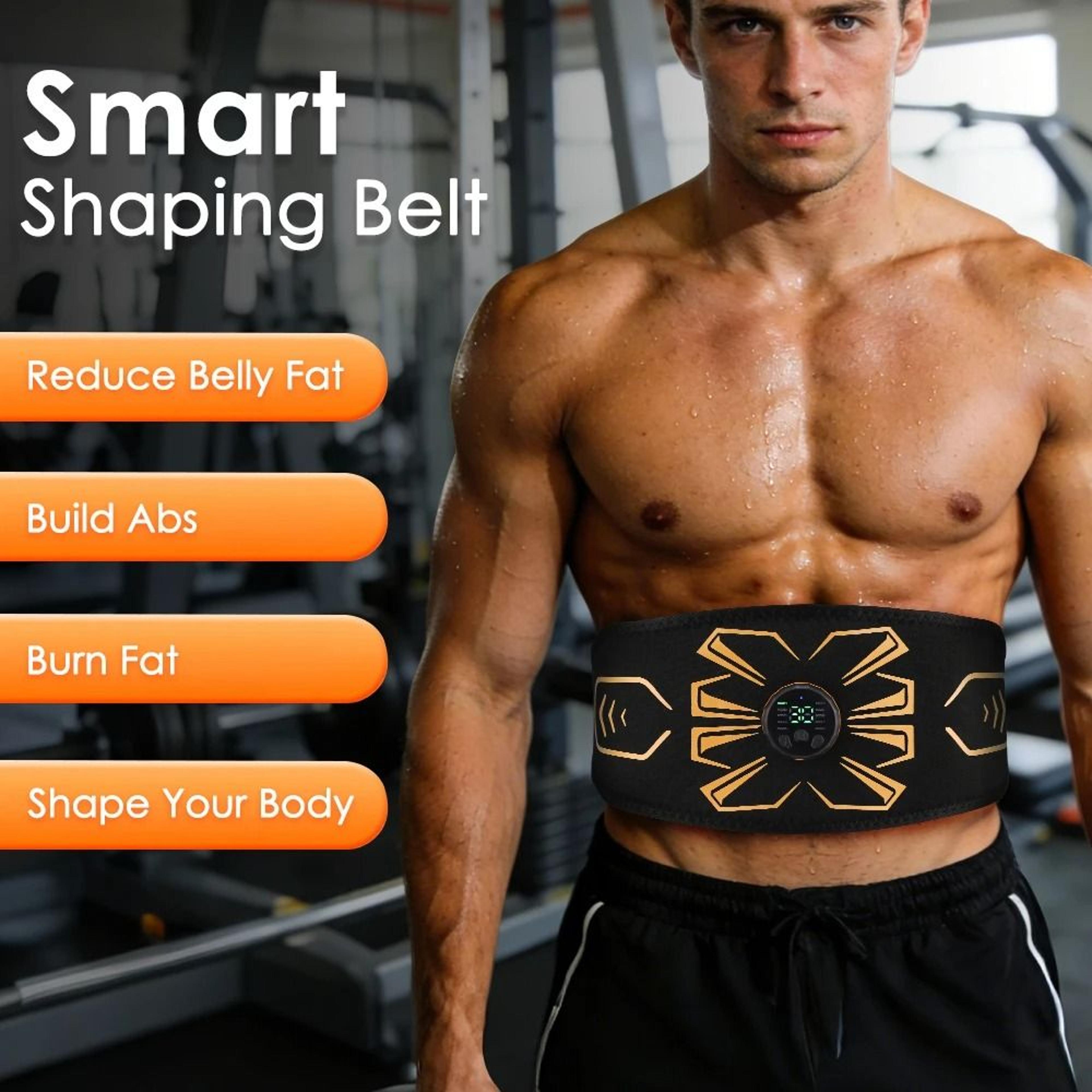 EMS Abdominal Muscle Stimulator Belt With 10 Electrodes 10 Modes 30 Intensity Levels Rechargeable A 1
