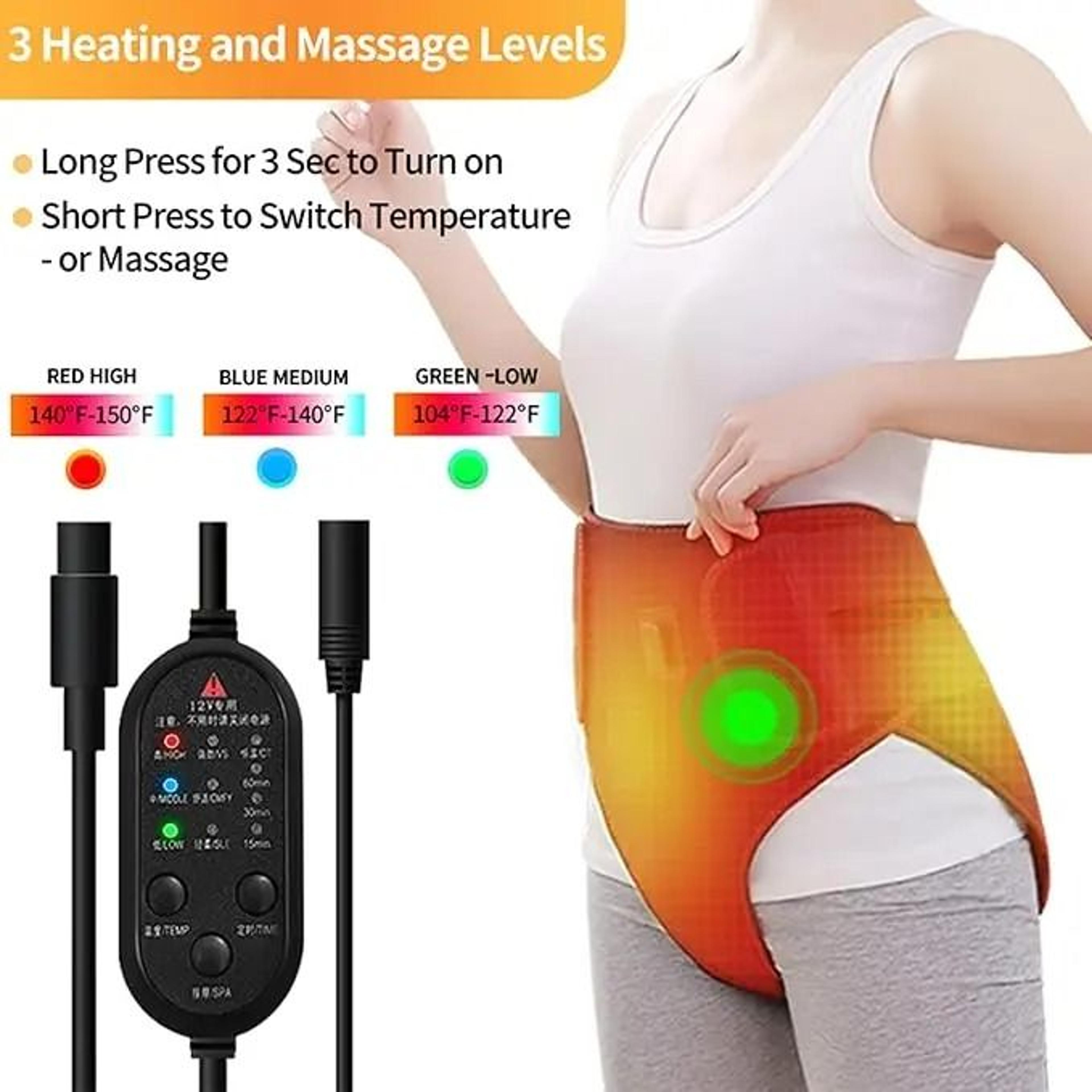 Rechargeable Menstrual Heating Pad With Vibration Massage For Abdominal Comfort 3