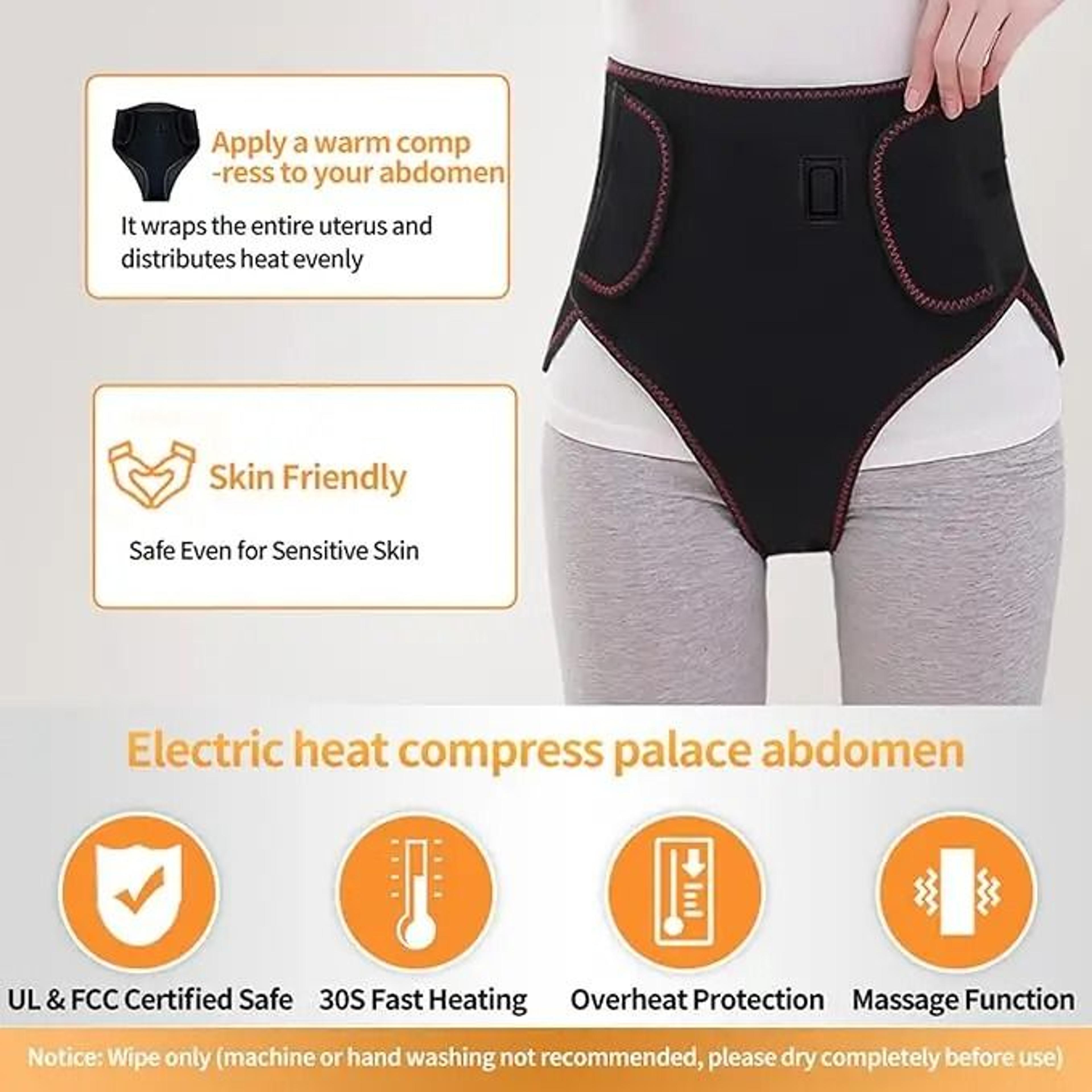 Rechargeable Menstrual Heating Pad With Vibration Massage For Abdominal Comfort 5