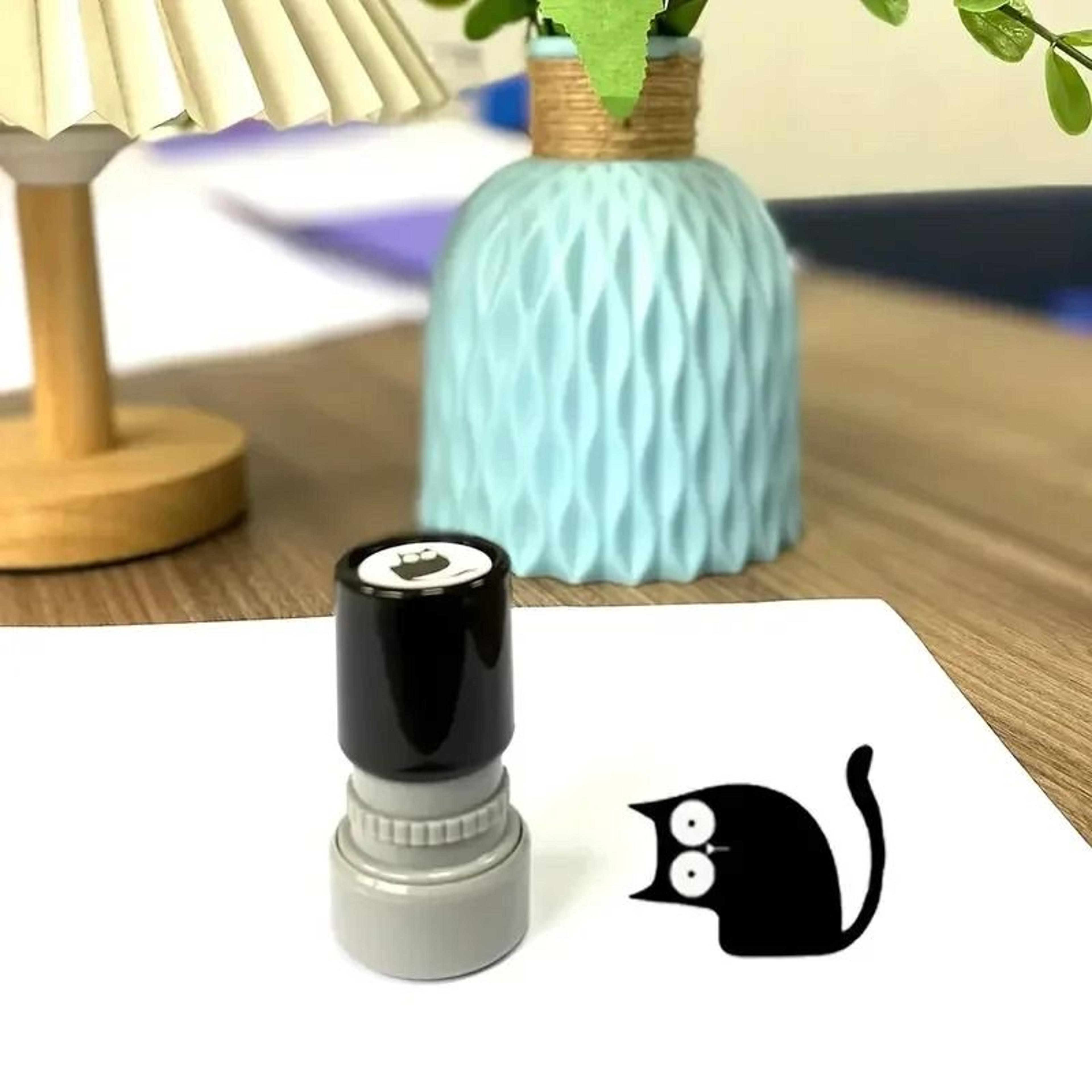 Cute Black Cat Wooden Stamp For Scrapbooking Journals And DIY Crafts 9