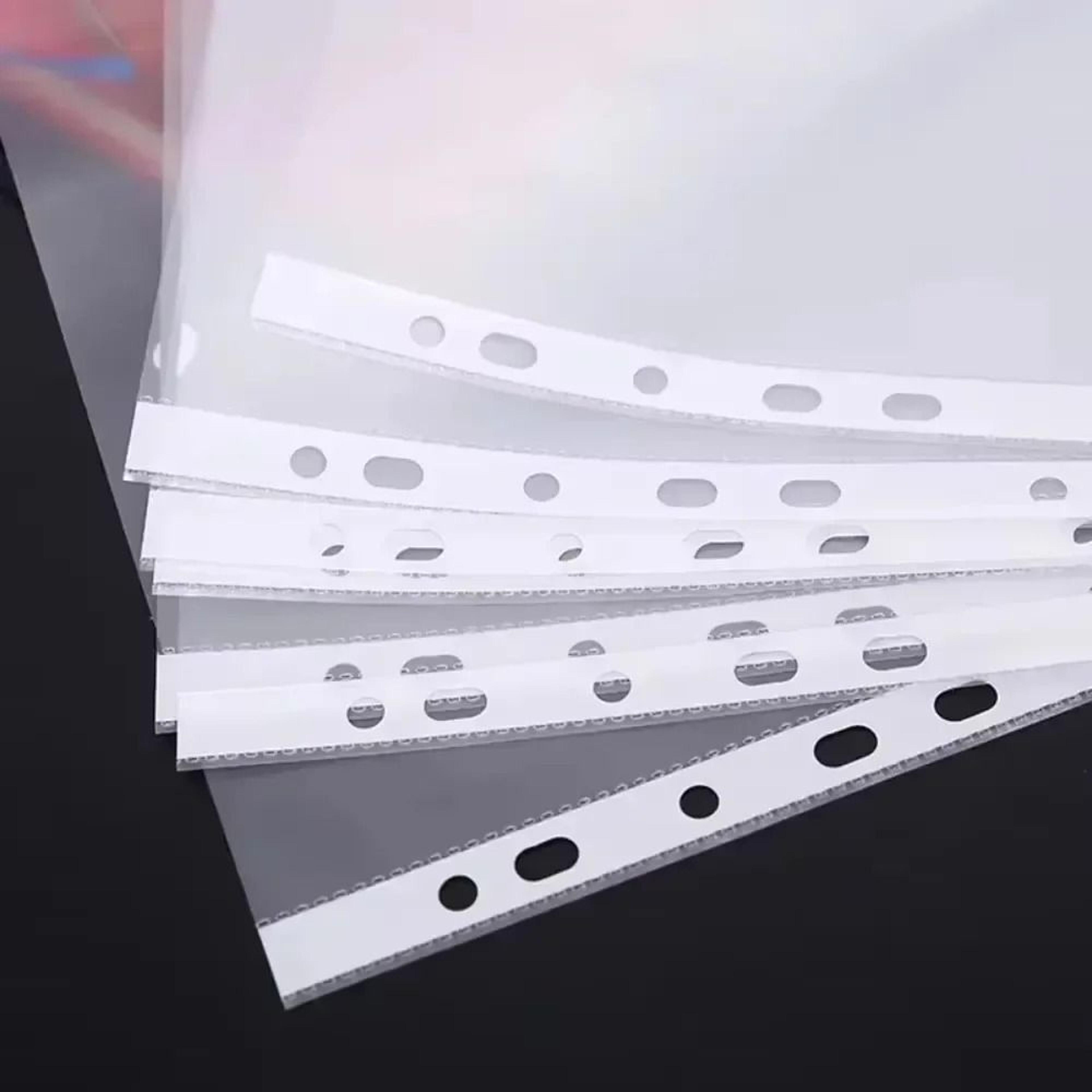 100 Pack A4 Clear 11 Hole Sheet Protectors Thick Plastic Document Sleeves 4
