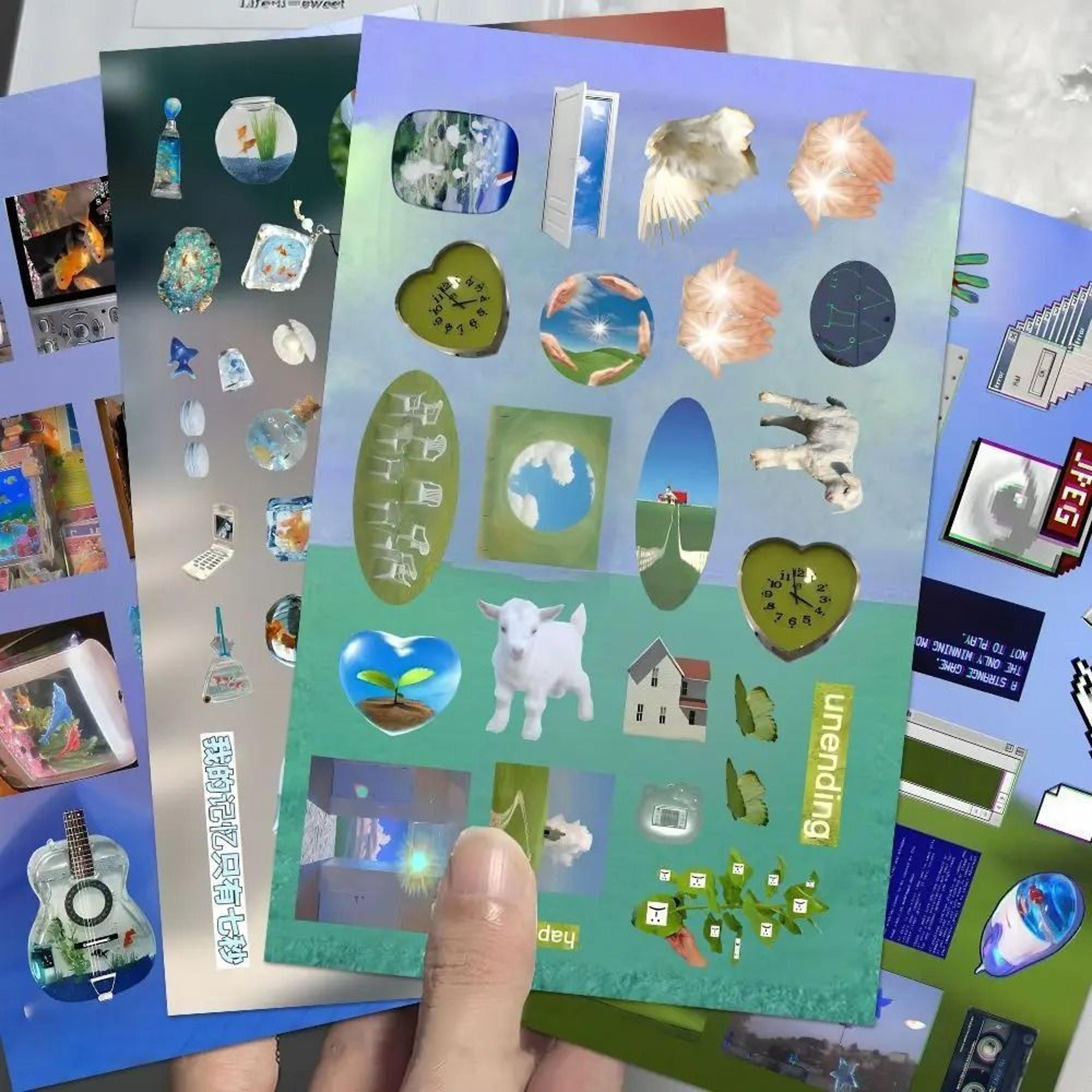 Y2K Dreamcore Scrapbook Sticker Pack Retro Gen Z Journal Collage Set 2