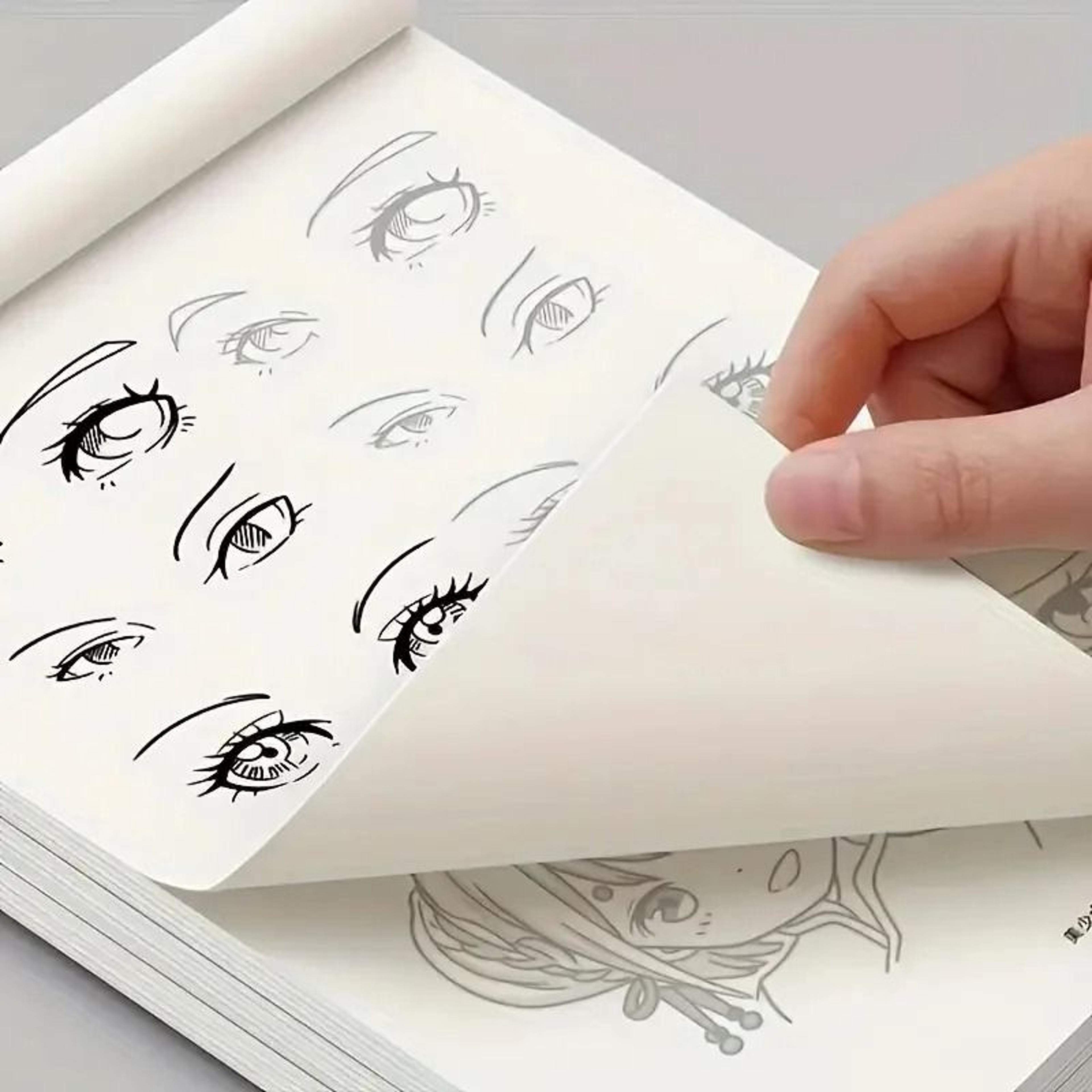 Anime Character Drawing Practice Book 48 Page Line Art Sketchbook For Beginners Tracing  Coloring 4