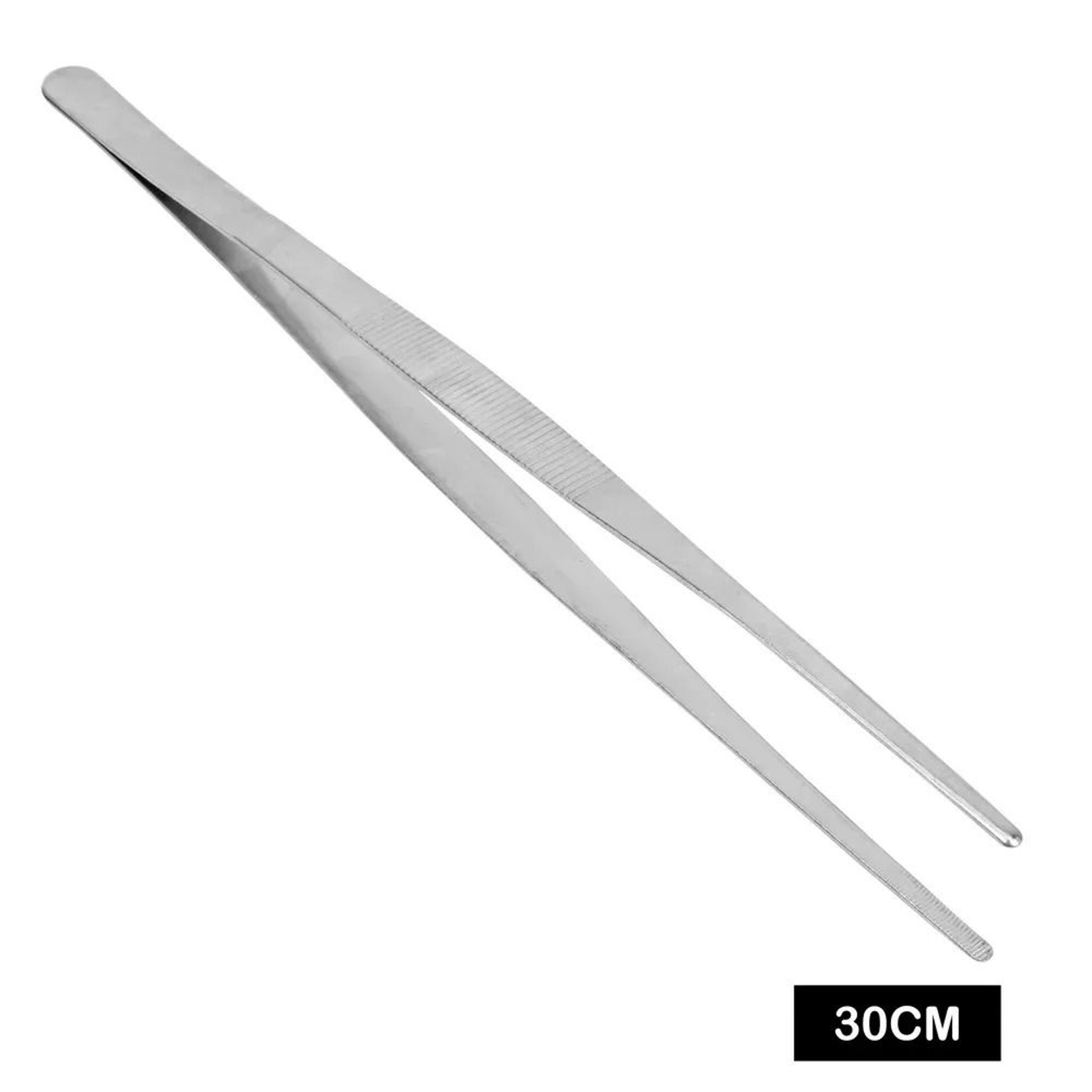 Extra Long Stainless Steel Toothed Food Tweezers For BBQ Cooking  Garden Use 2