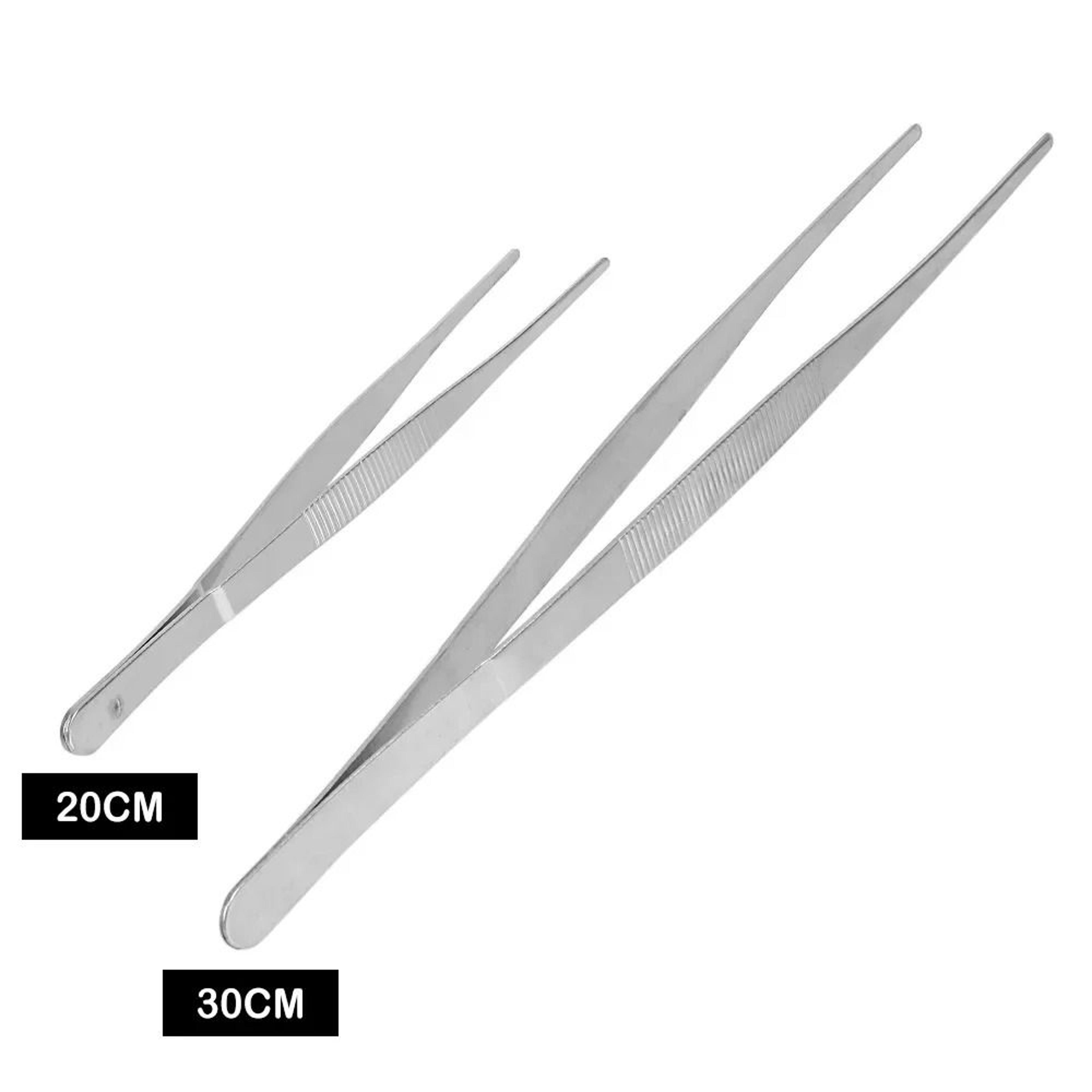 Extra Long Stainless Steel Toothed Food Tweezers For BBQ Cooking  Garden Use 4