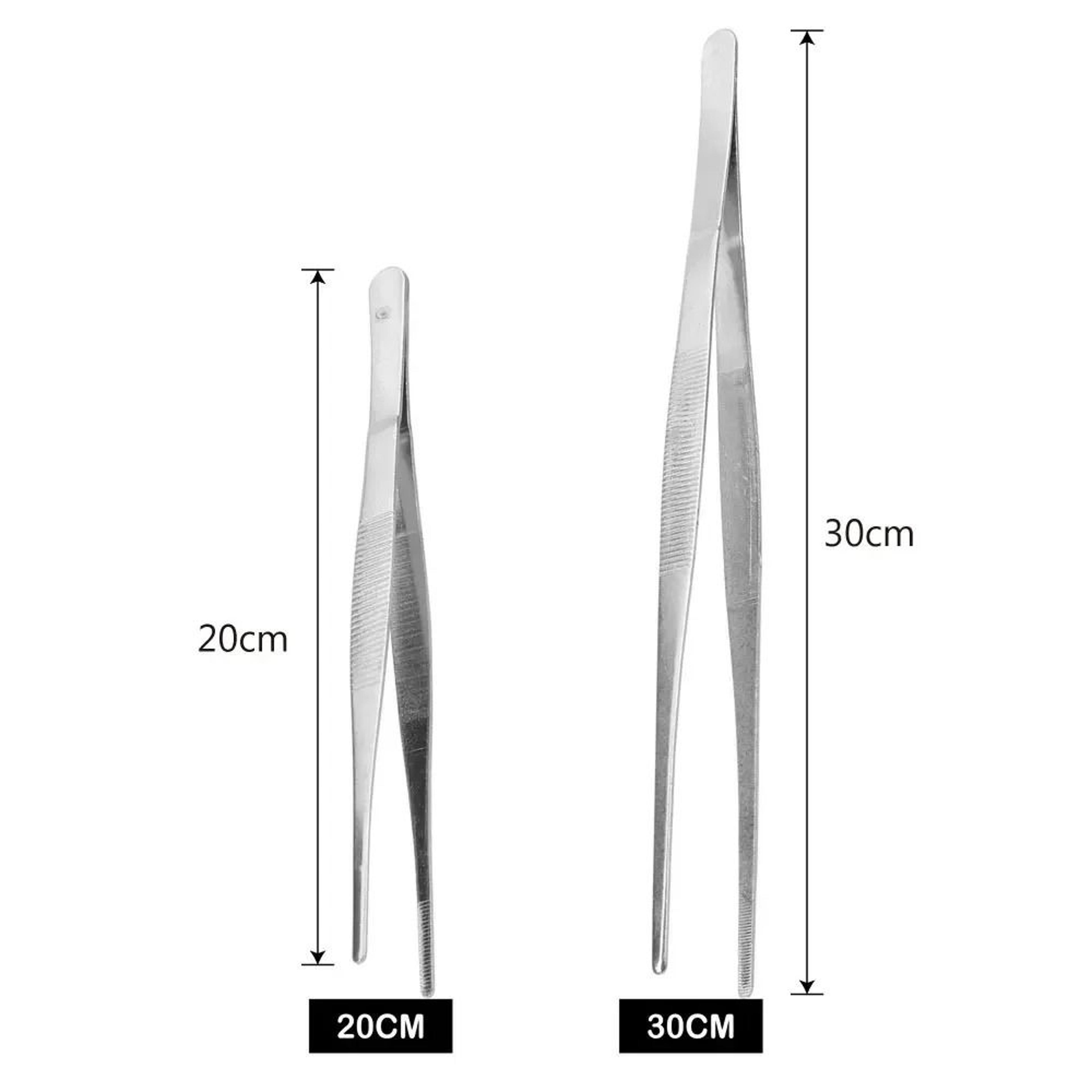 Extra Long Stainless Steel Toothed Food Tweezers For BBQ Cooking  Garden Use 5