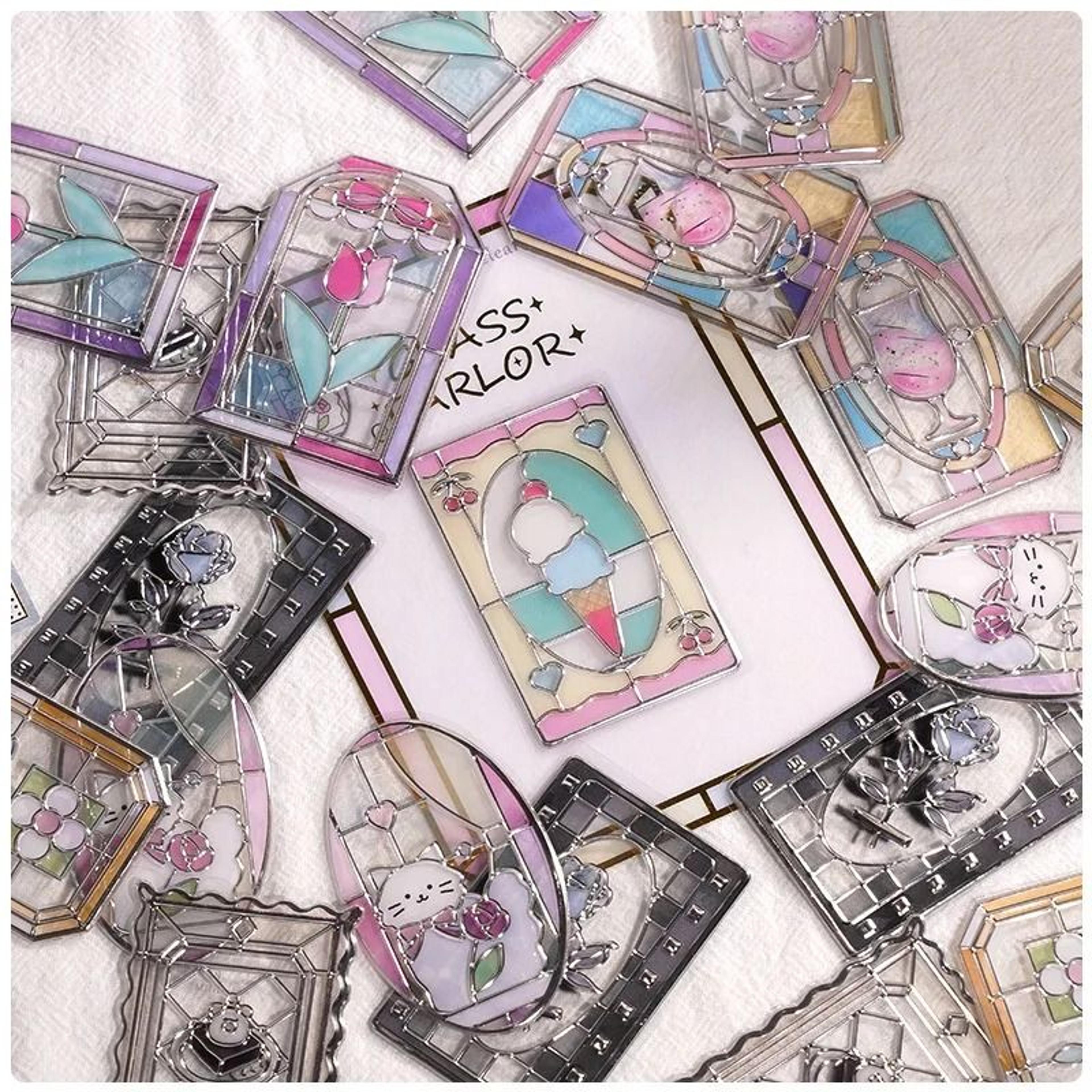 Kawaii 3D Stained Glass Window Stickers For Scrapbooking  Journaling 3