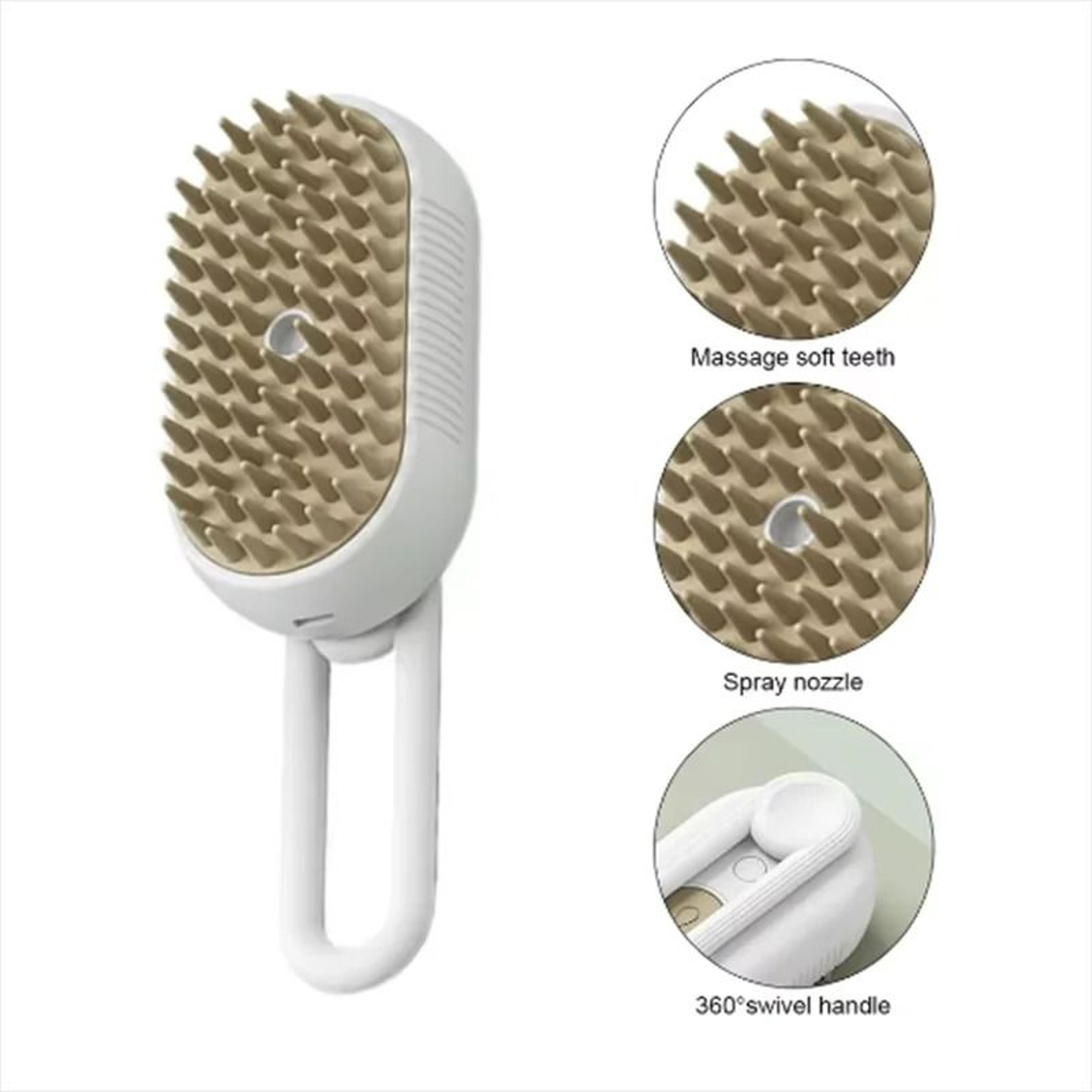Rotating Steam Spray Pet Grooming And Deshedding Brush 5