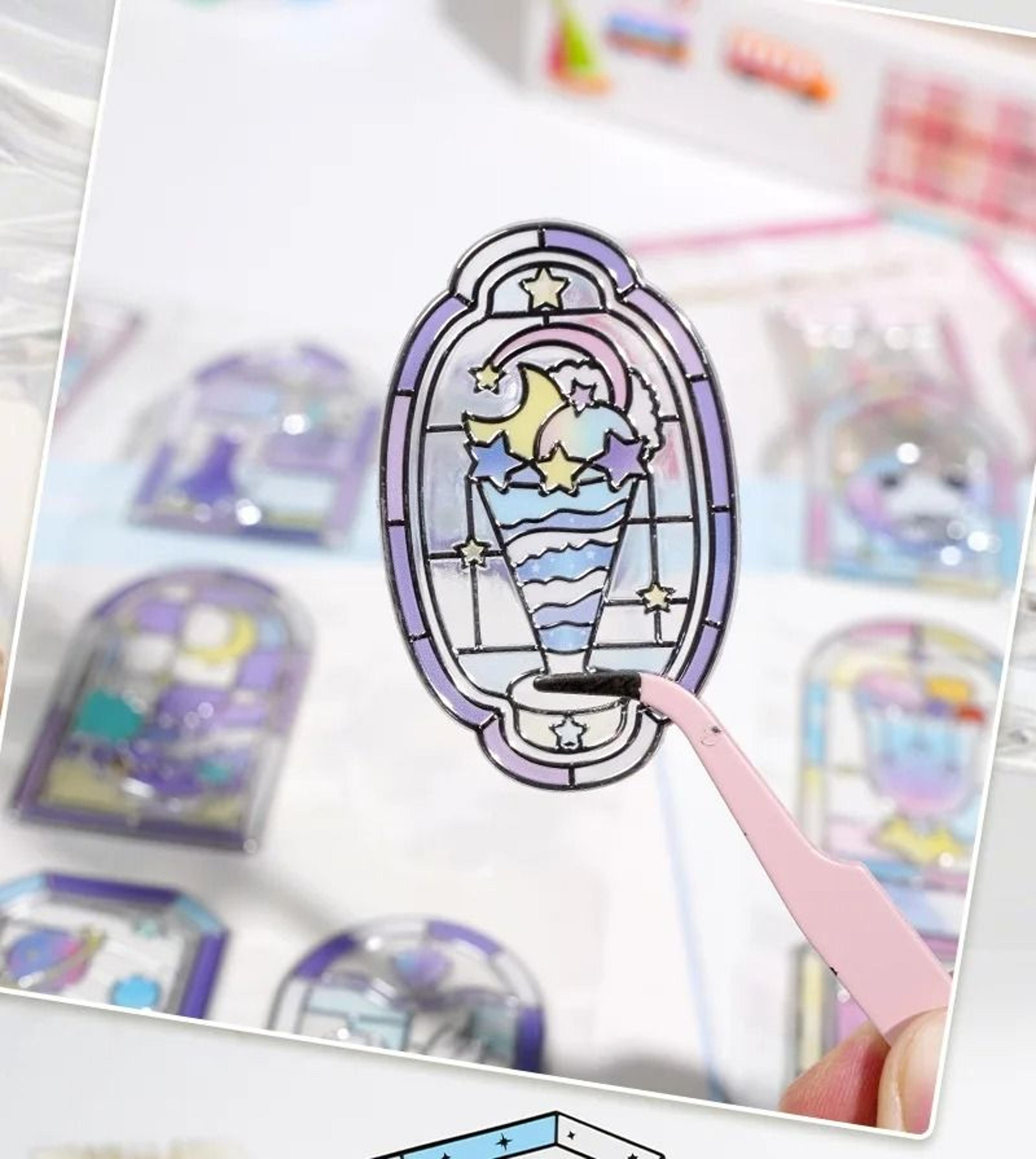 Japanese Kawaii 3D Stained Glass Dessert Scrapbook Stickers 4