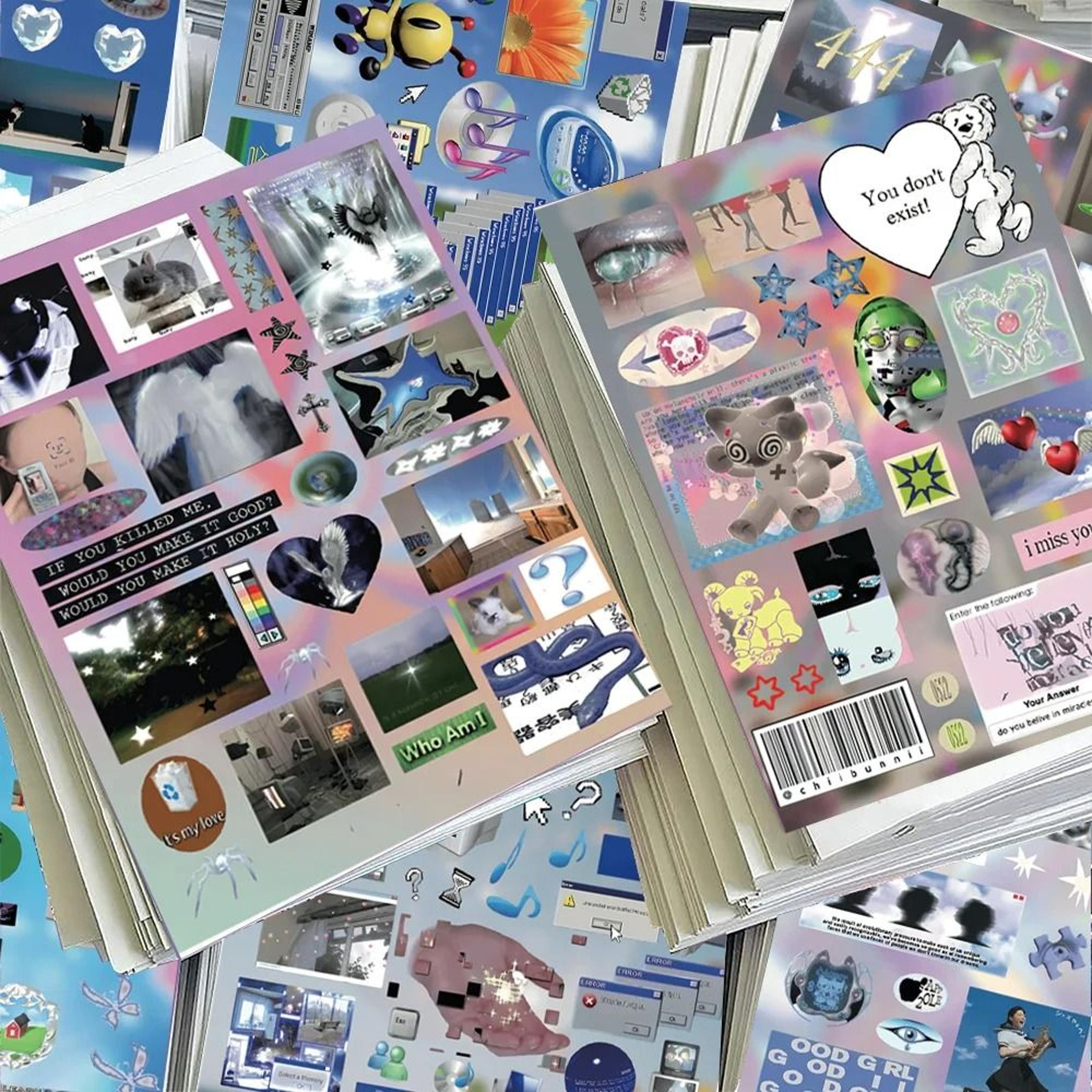 8 Sheet Retro Dreamcore Y2K Die Cut Sticker Pack For Junk Journals Scrapbooks And DIY Collage Craft 1