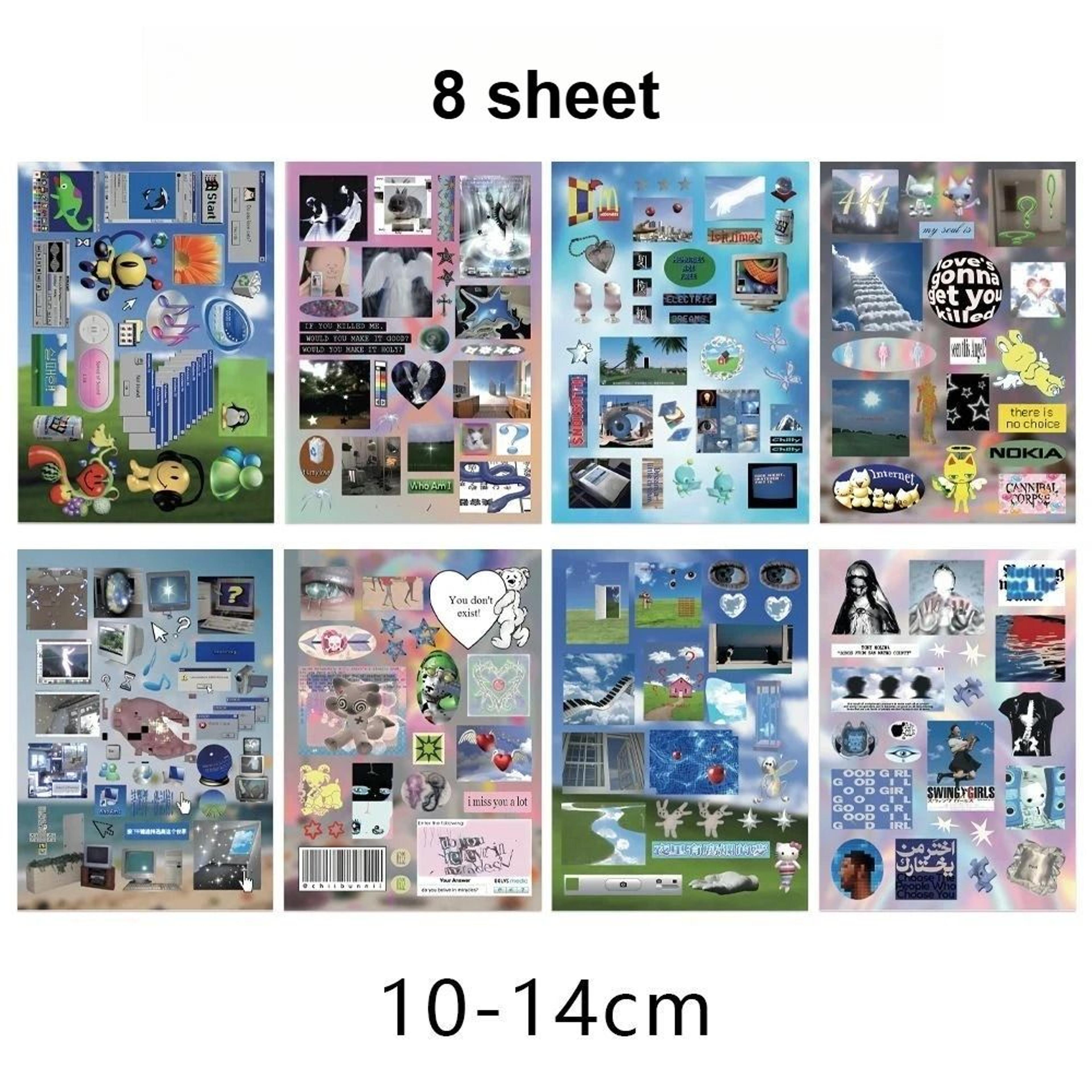 8 Sheet Retro Dreamcore Y2K Die Cut Sticker Pack For Junk Journals Scrapbooks And DIY Collage Craft 6