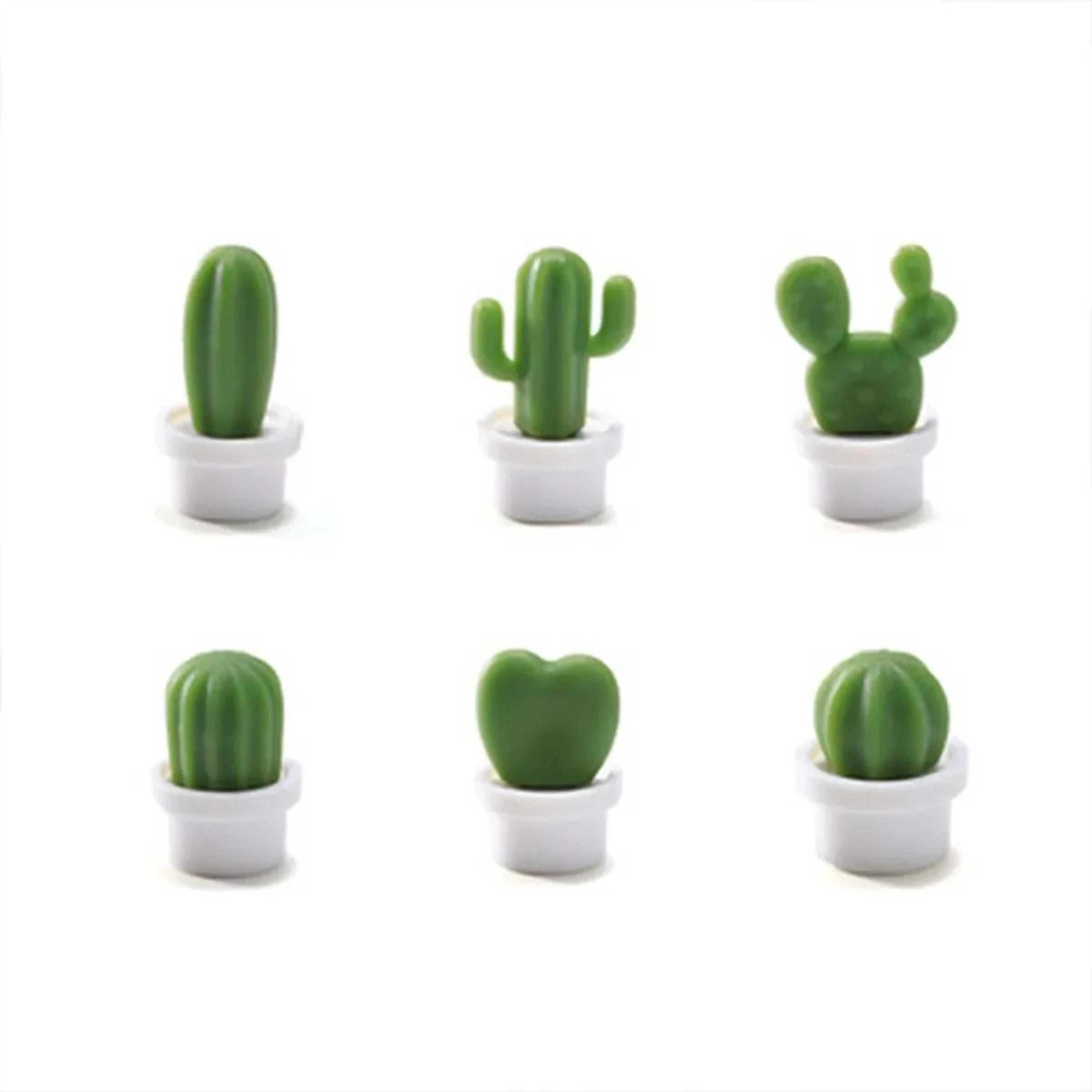 6 Piece Cute Cactus Fridge Magnet Set 3D Refrigerator Magnets For Kitchen Office And Message Boards 5