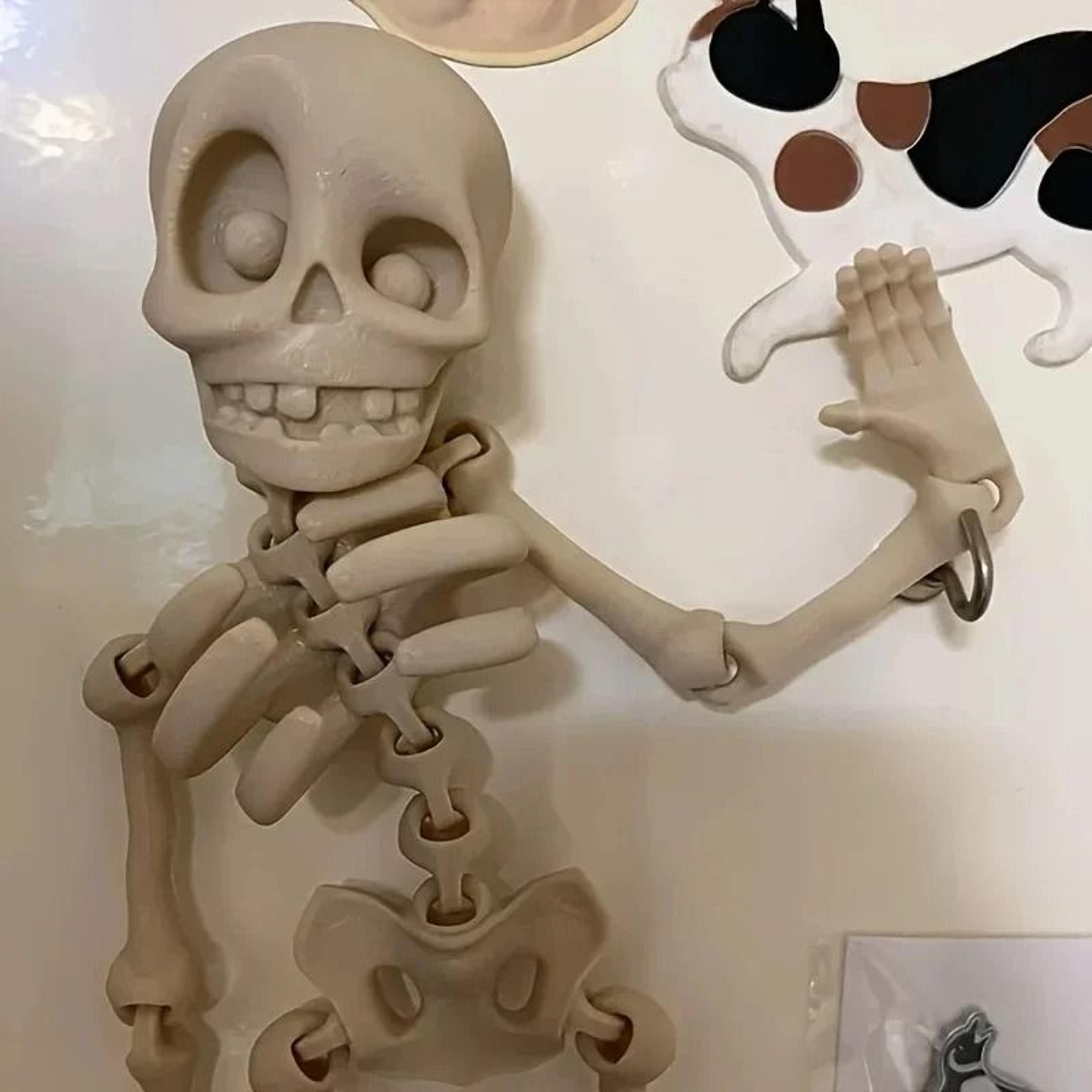 Poseable Glow In The Dark Magnetic Skull Fridge Magnet Funny Halloween Kitchen Decor 3
