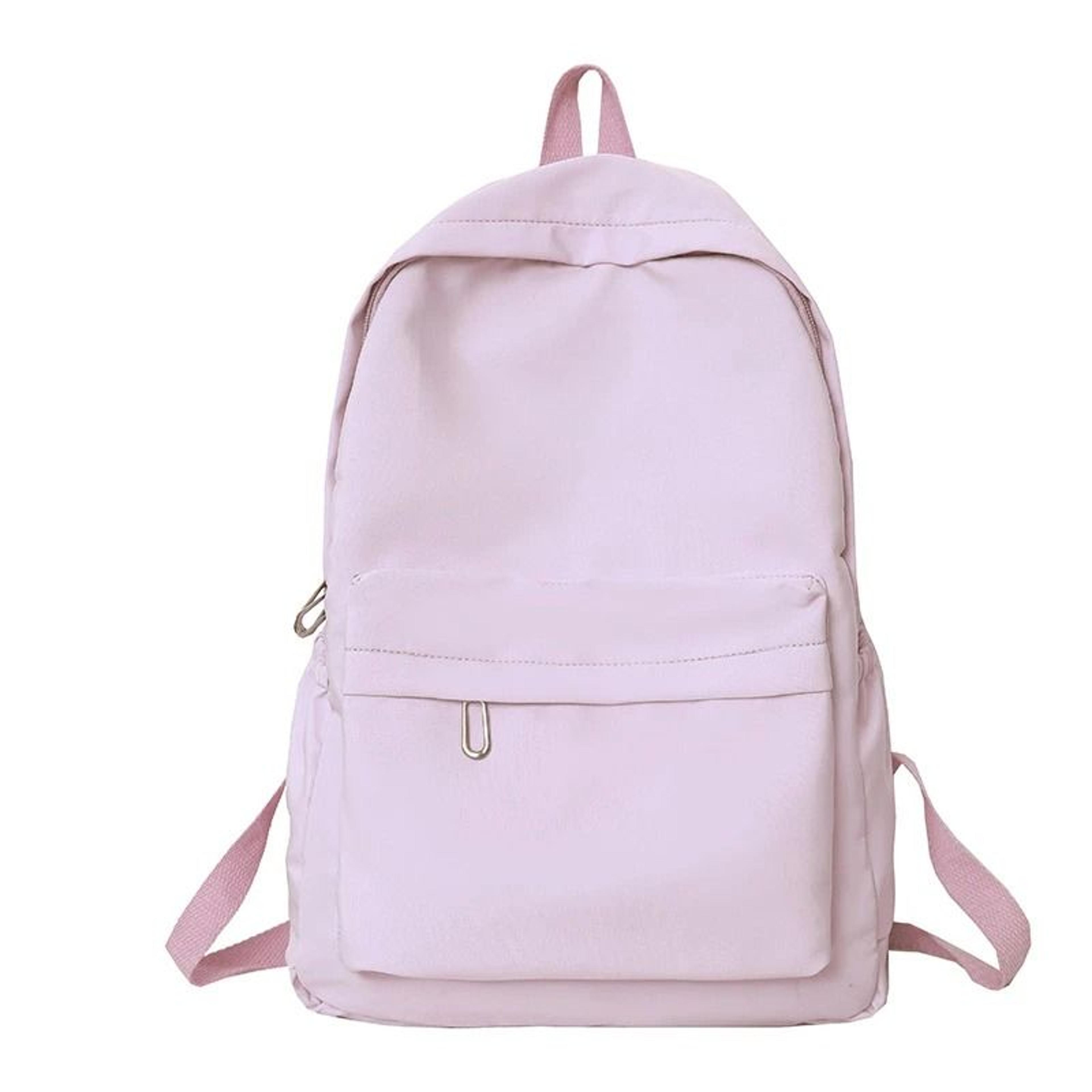 Lightweight Solid Color School Backpack Casual Travel Bookbag For Students And Daily Use 6