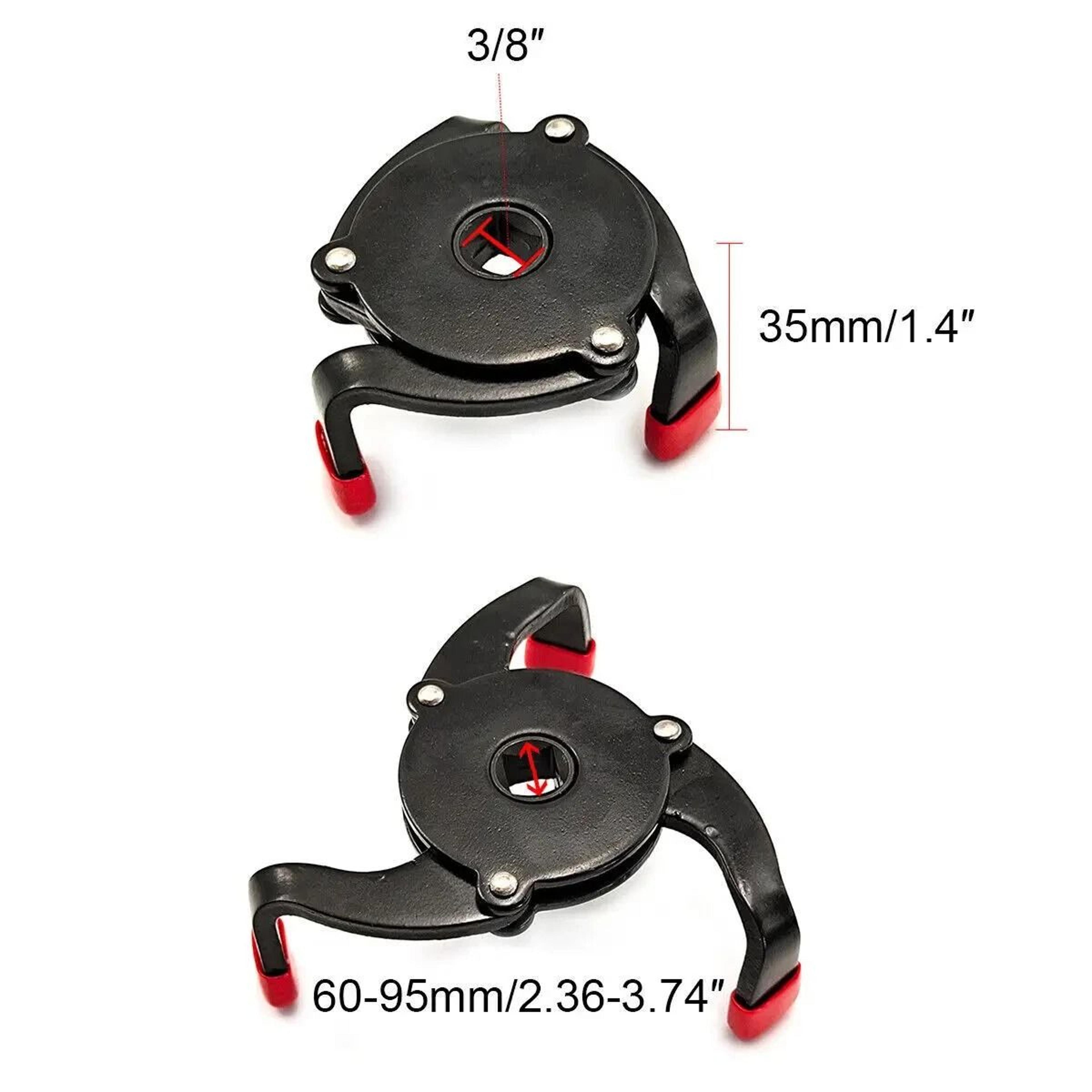 Universal 3 Jaw Oil Filter Wrench Adjustable Oil Filter Removal Tool 5