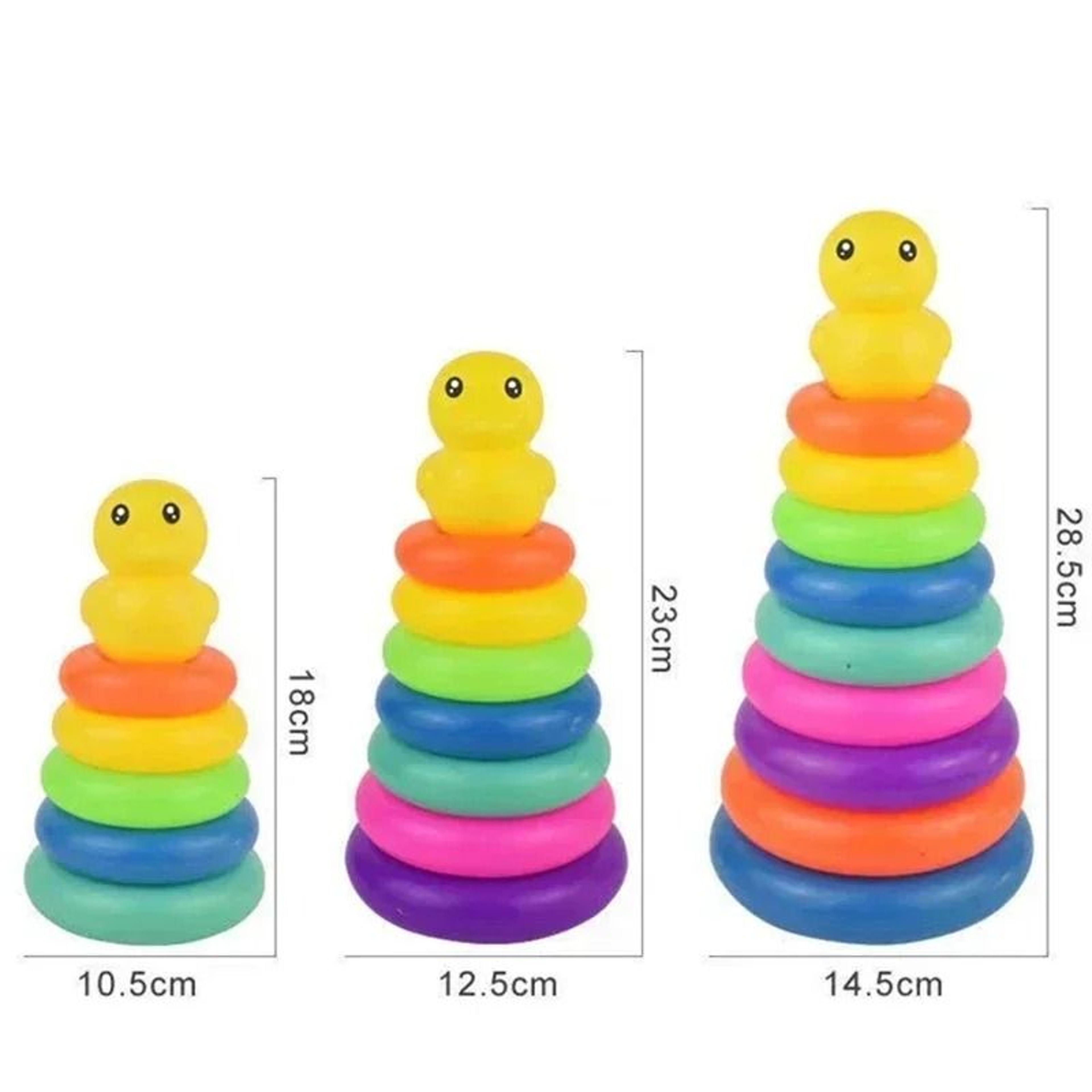 Montessori Rainbow Animal Stacking Ring Tower Educational Toy For Toddlers 5