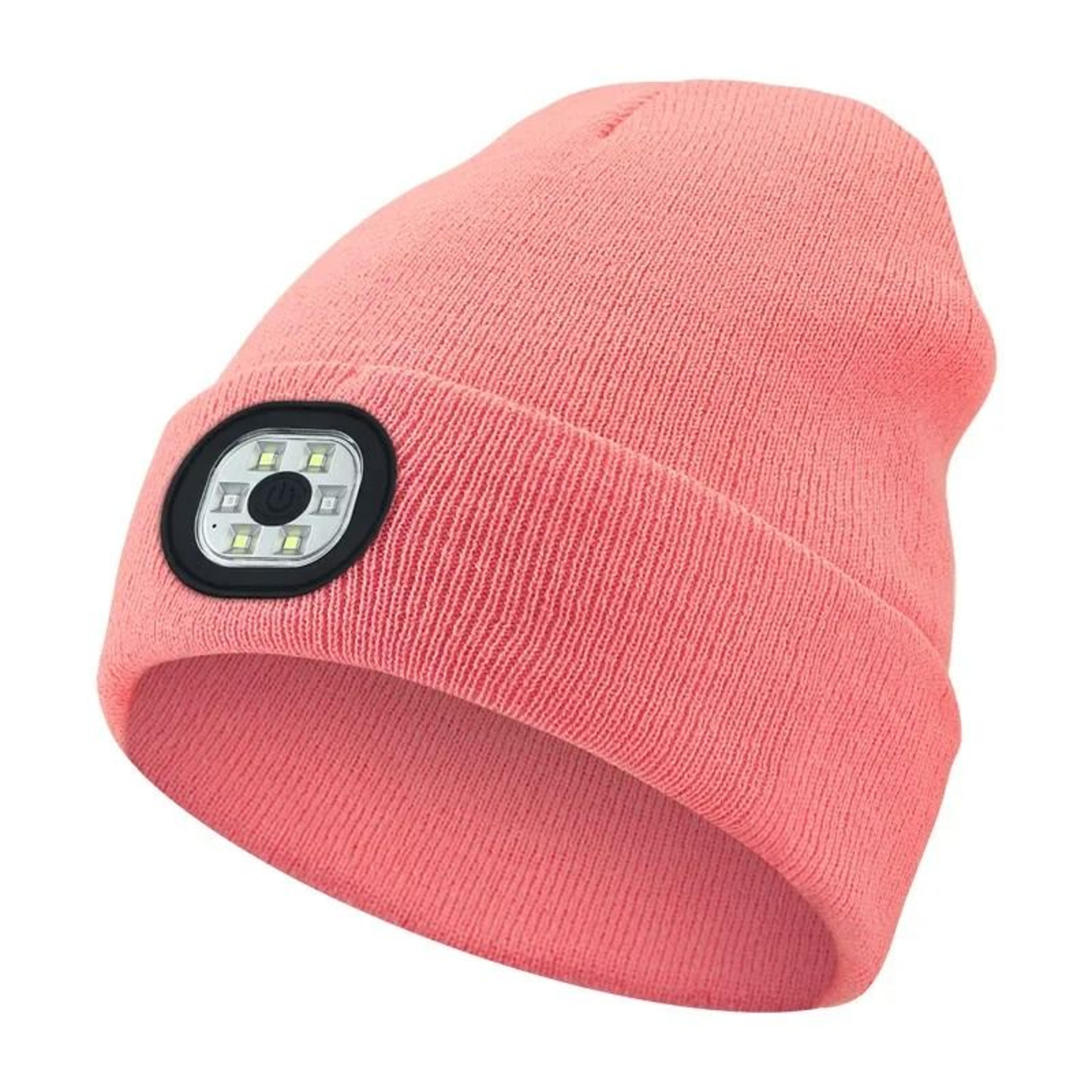 USB Rechargeable LED Beanie Hat Winter Knit Cap With Removable Headlight 10