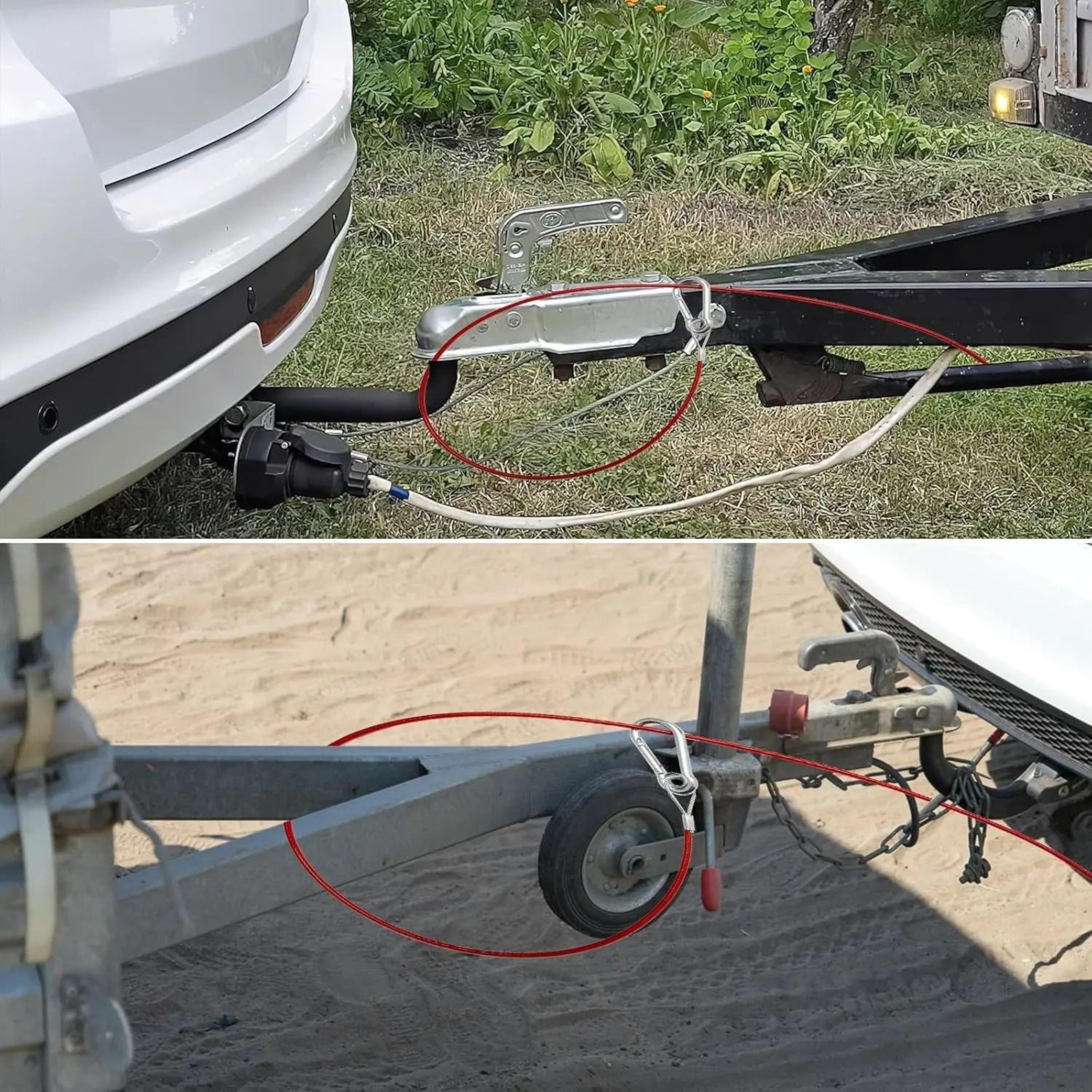 Universal Stainless Steel Trailer Breakaway Safety Cable For Caravan RV  Braked Trailer 4