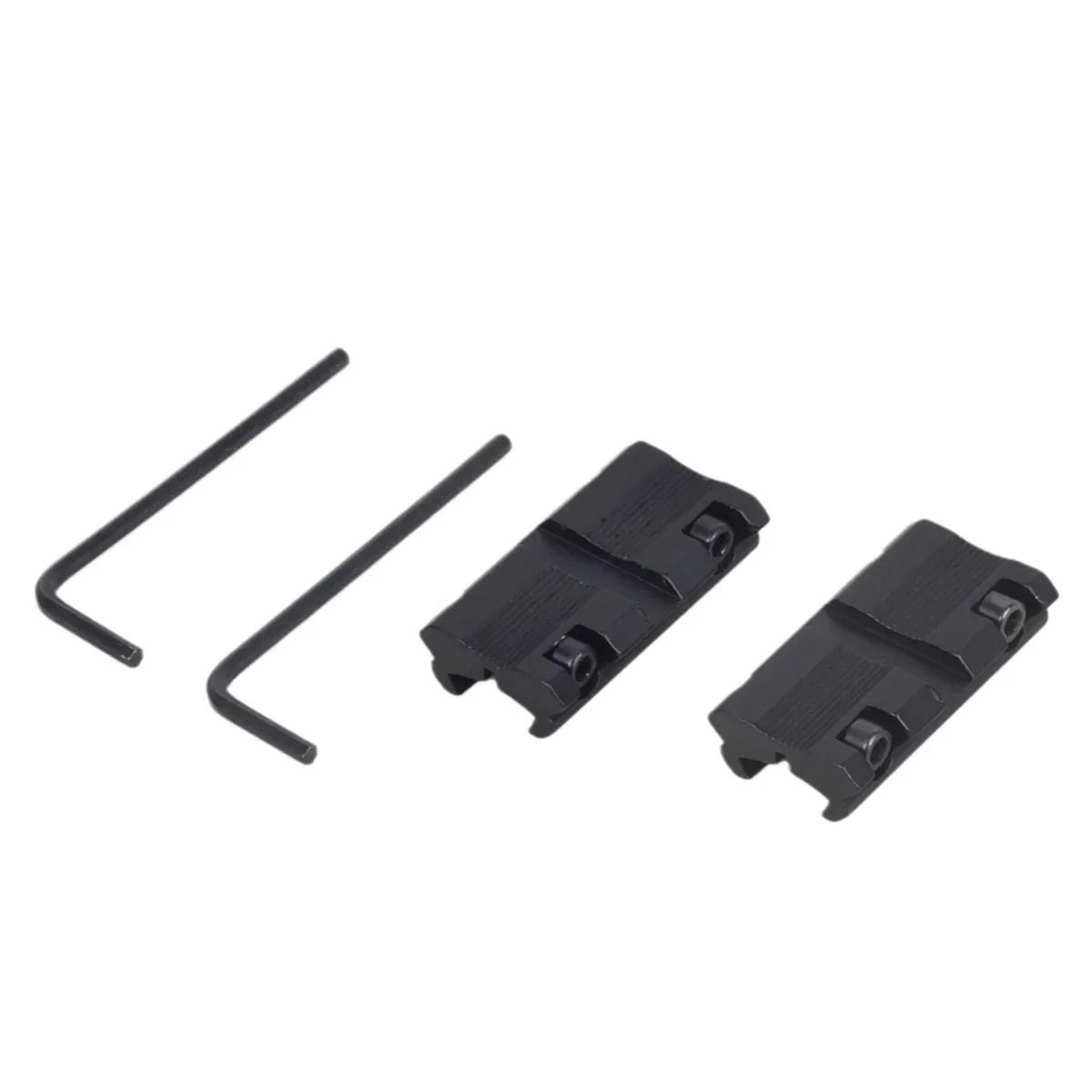 2 Pack Low Profile 11mm Dovetail To 20mm Picatinny Weaver Rail Adapter Mount 6