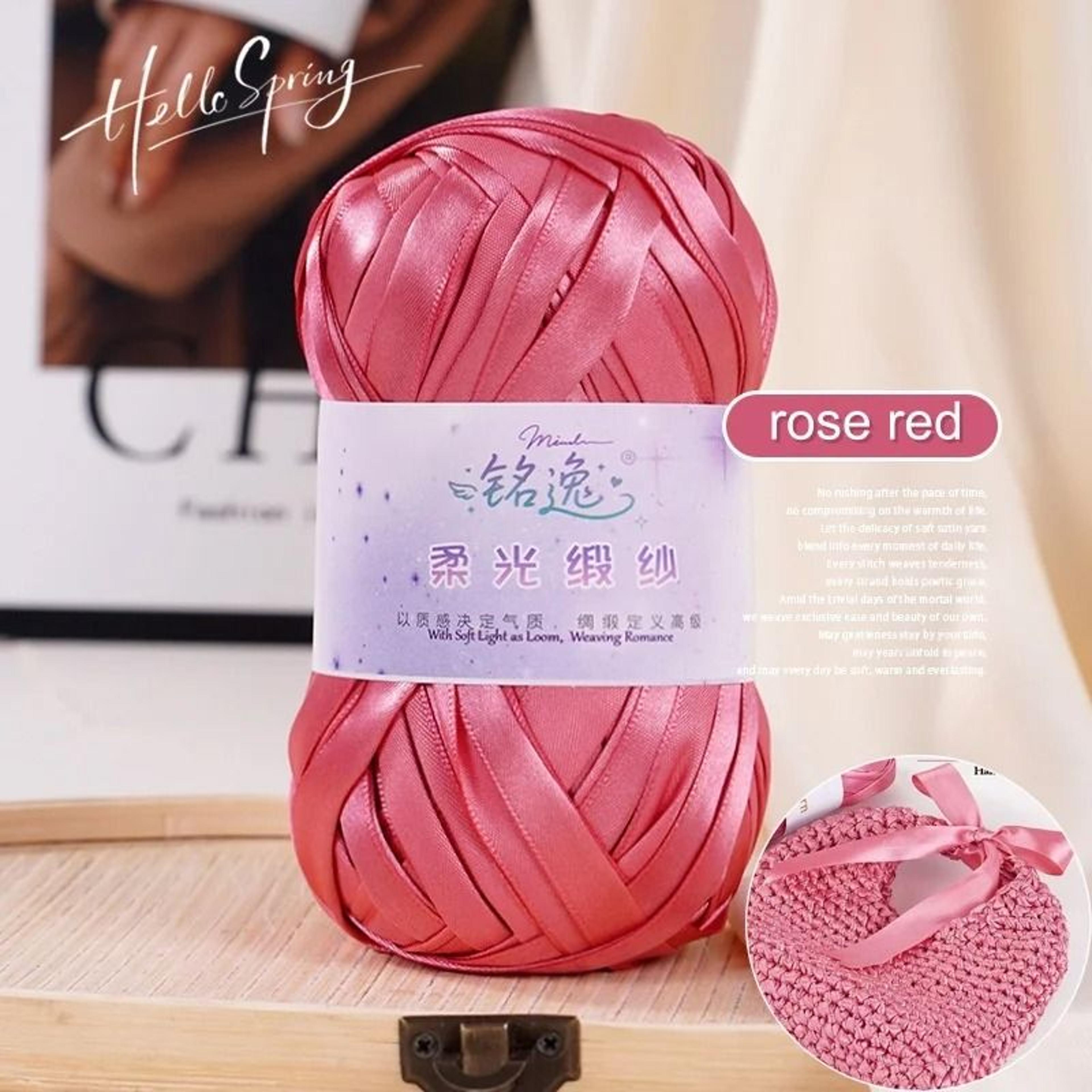 Metallic Satin Chunky Yarn For Crochet Bags Knitting And DIY Crafts 9