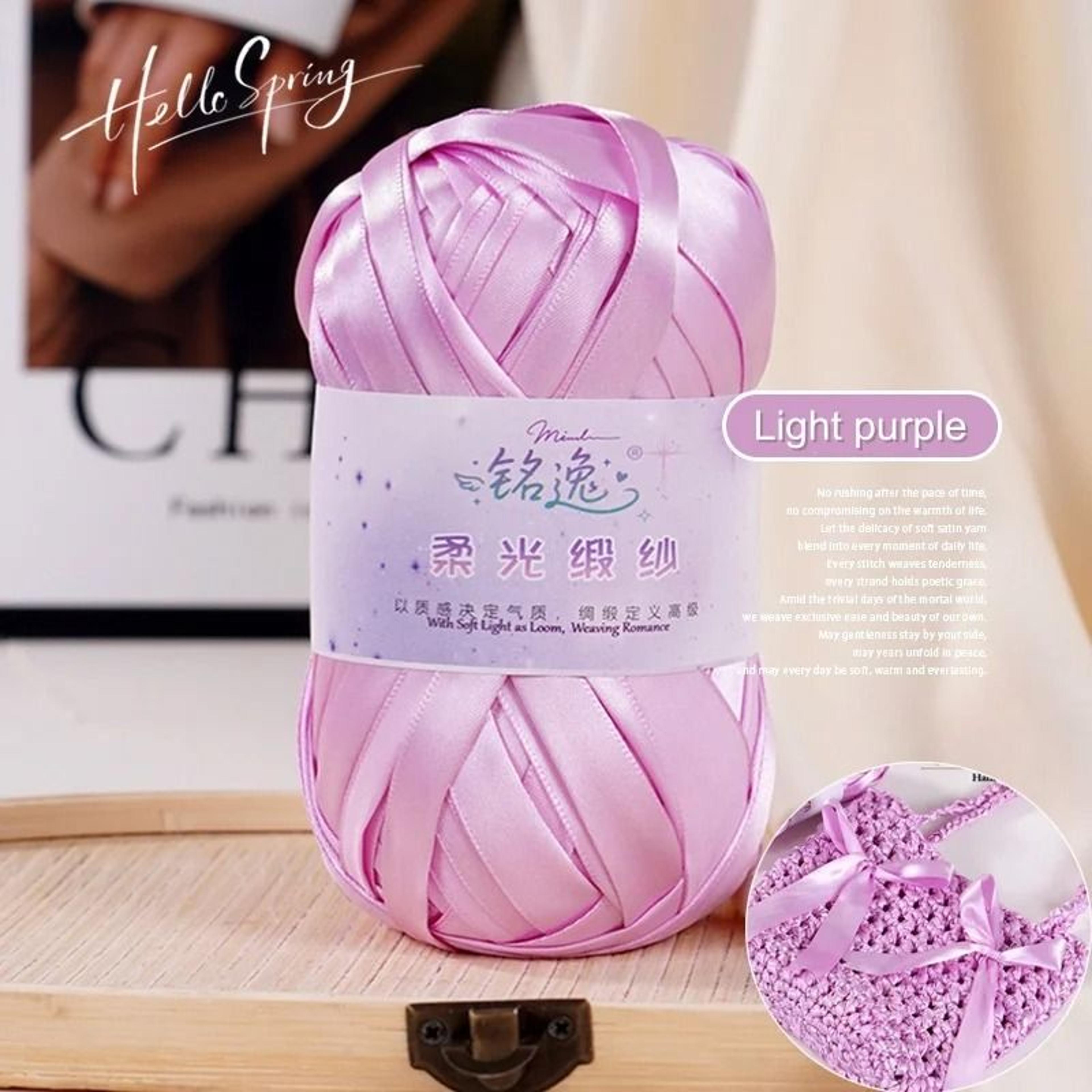 Metallic Satin Chunky Yarn For Crochet Bags Knitting And DIY Crafts 6