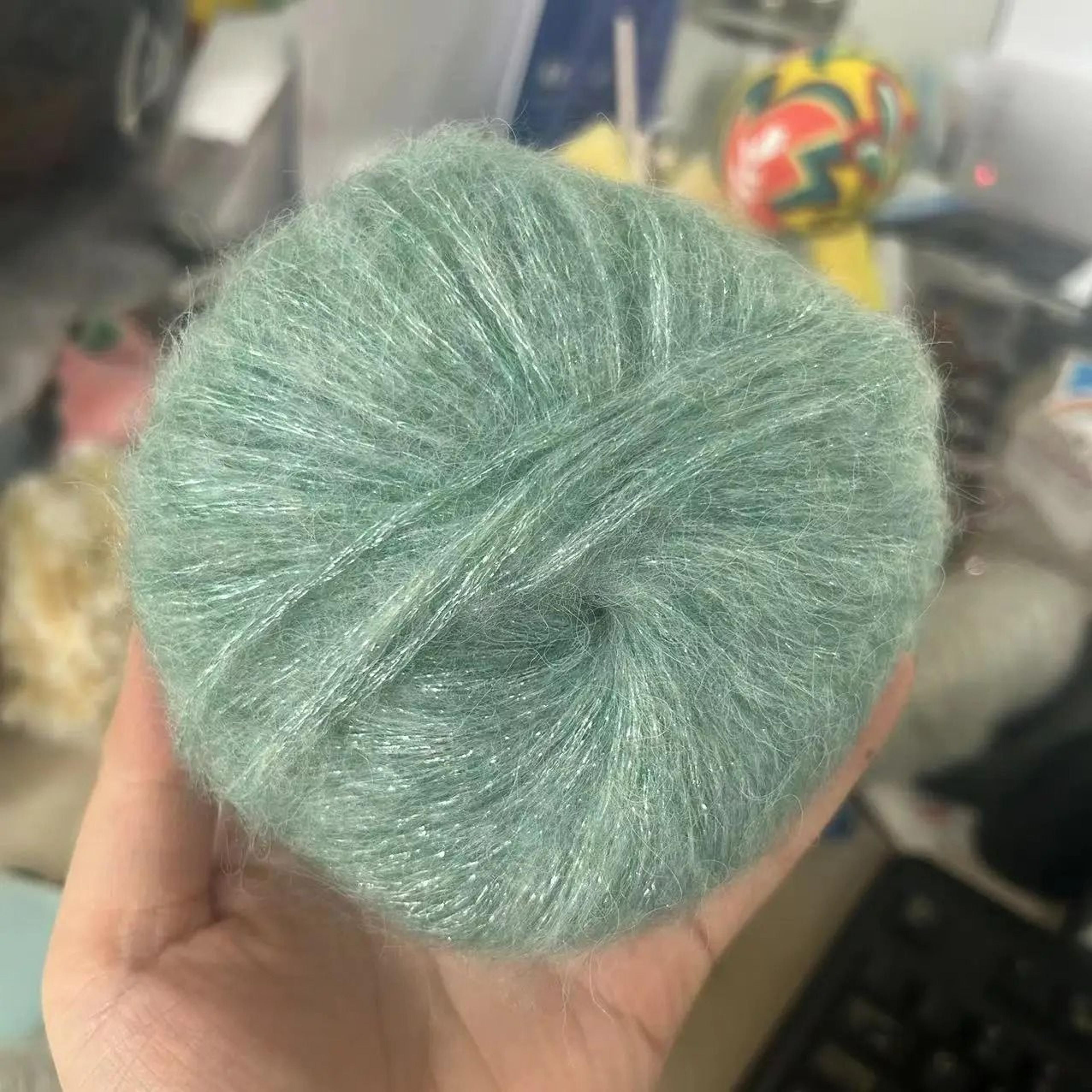 Metallic Mohair Chunky Yarn For Knitting Sweaters Scarves Shawls And DIY Crafts 12